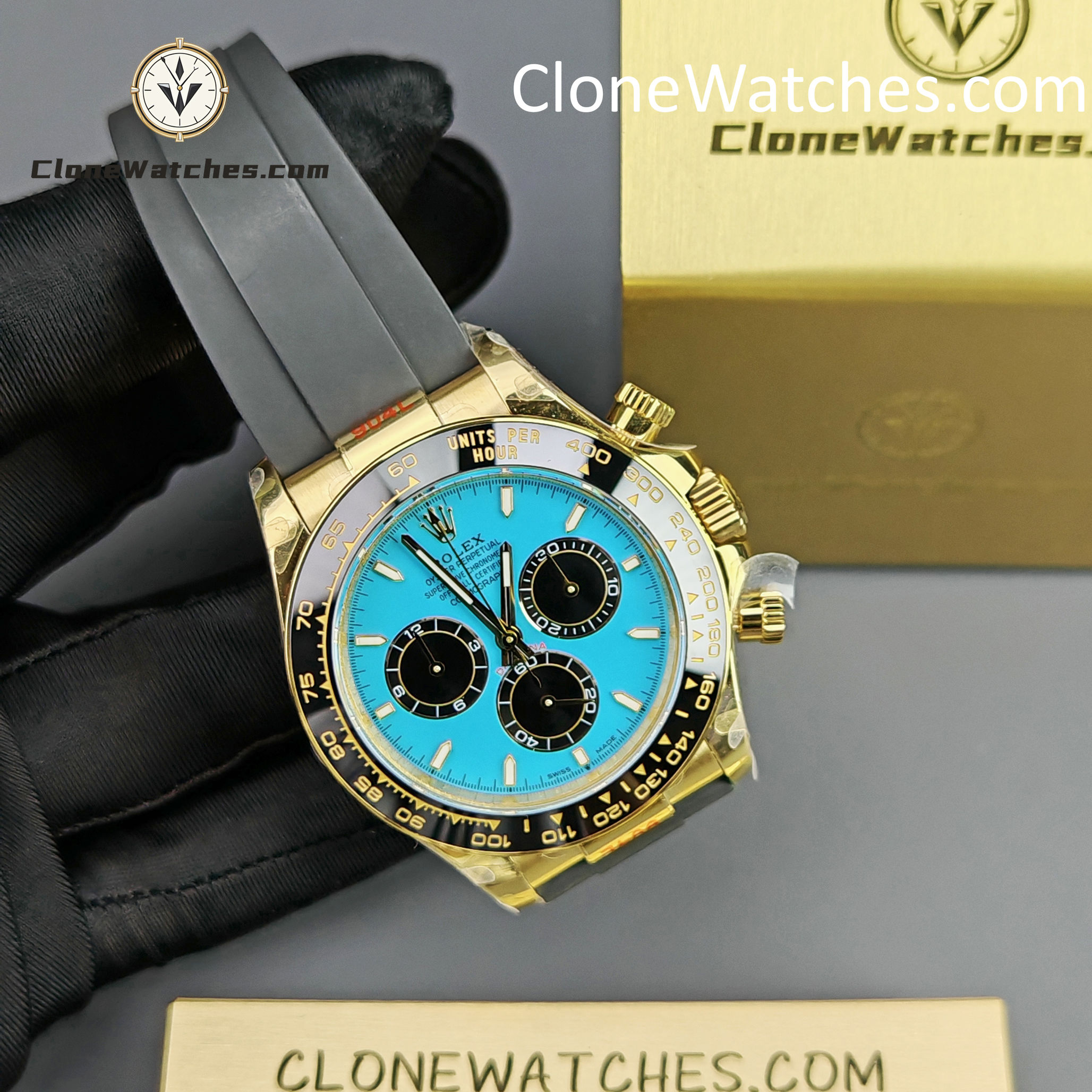 Rolex Super Clone Watches 1:1 Daytona 18K Yellow Gold Plating M126518LN-0014 4131 Movement