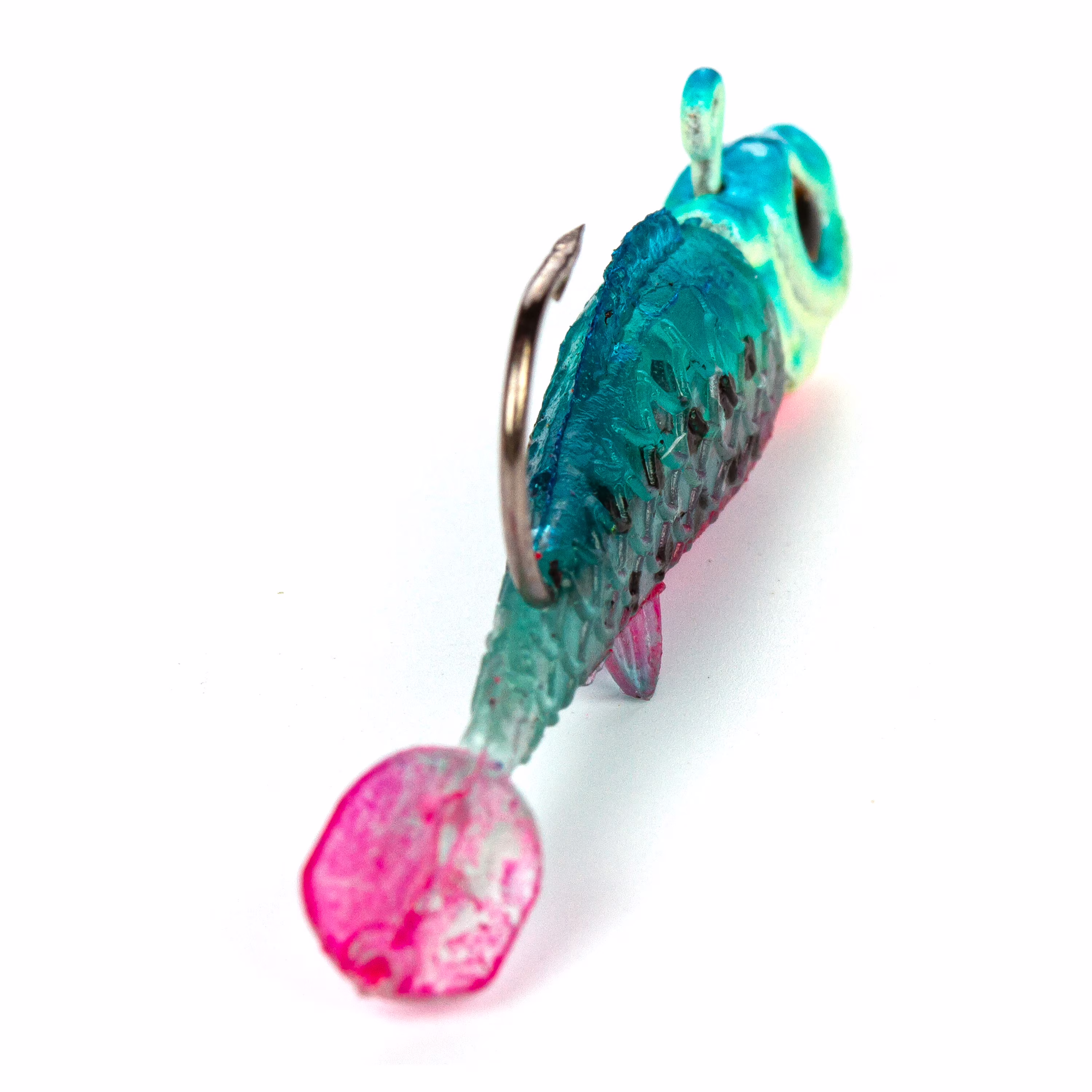 (2 pack) Ozark Trail 1/8 oz Freshwater Rigged Panfish Minnow Fishing Lure, Blue & Pink, 2-Pack