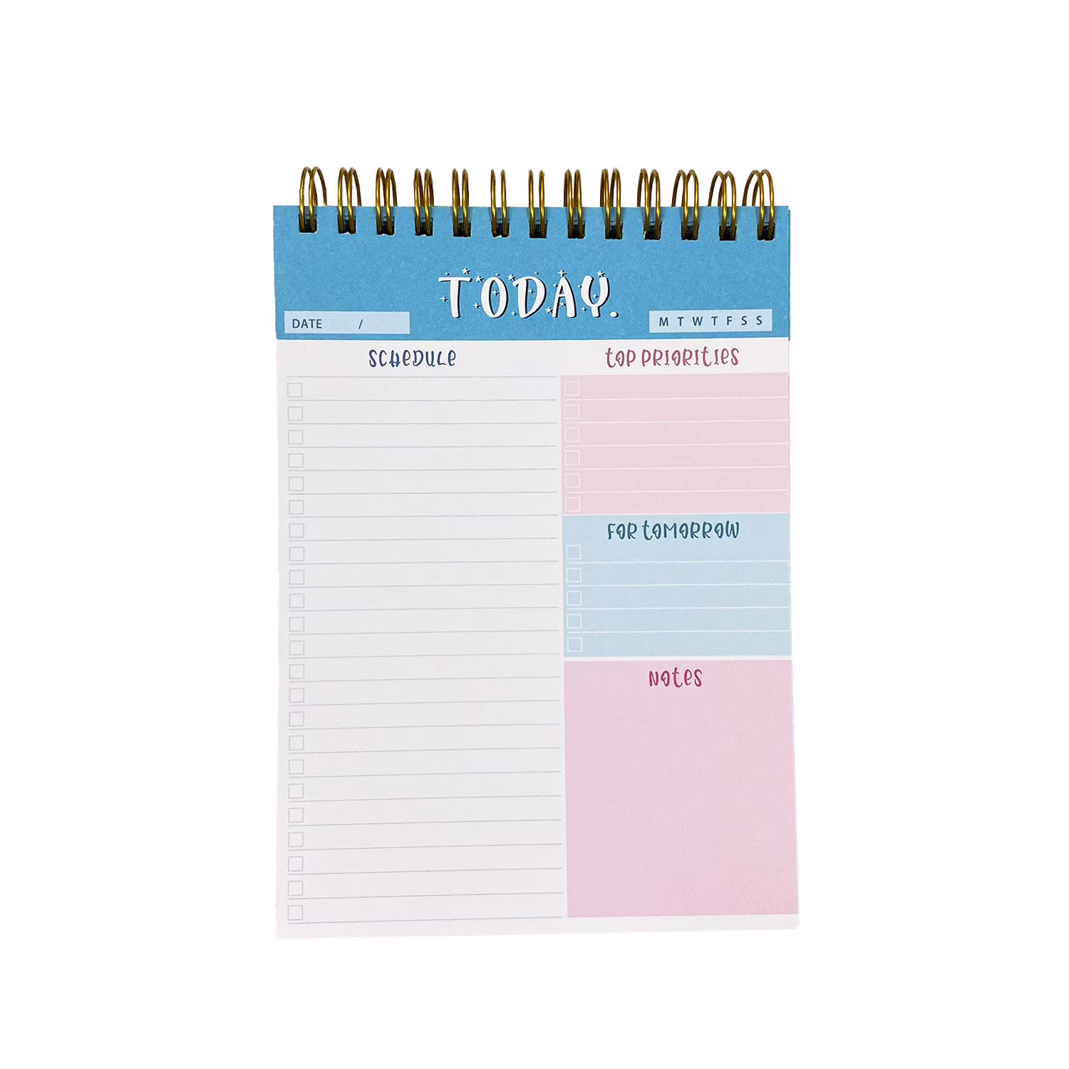 To Do List Notepad, Spiral Bound Undated Daily Planner, 52 Sheets 6.3