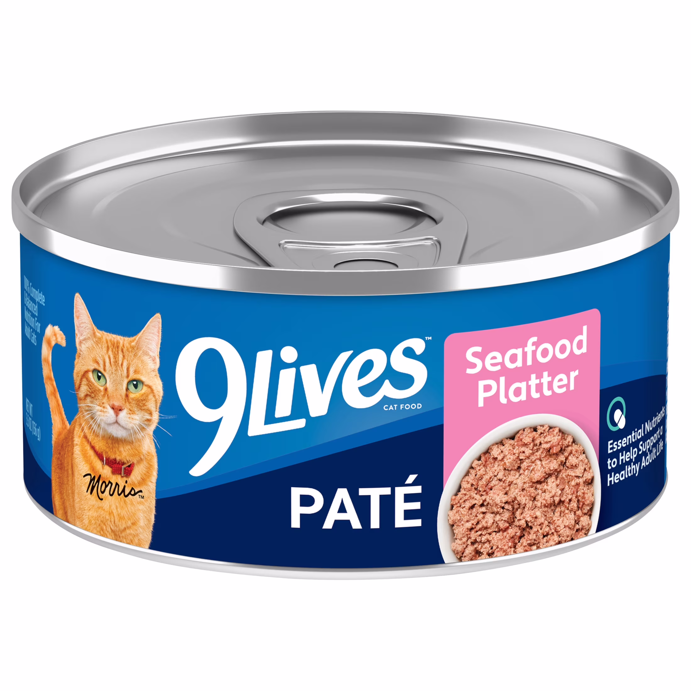 9Lives Seafood Platter Paté Wet Cat Food, 5.5 oz. Can