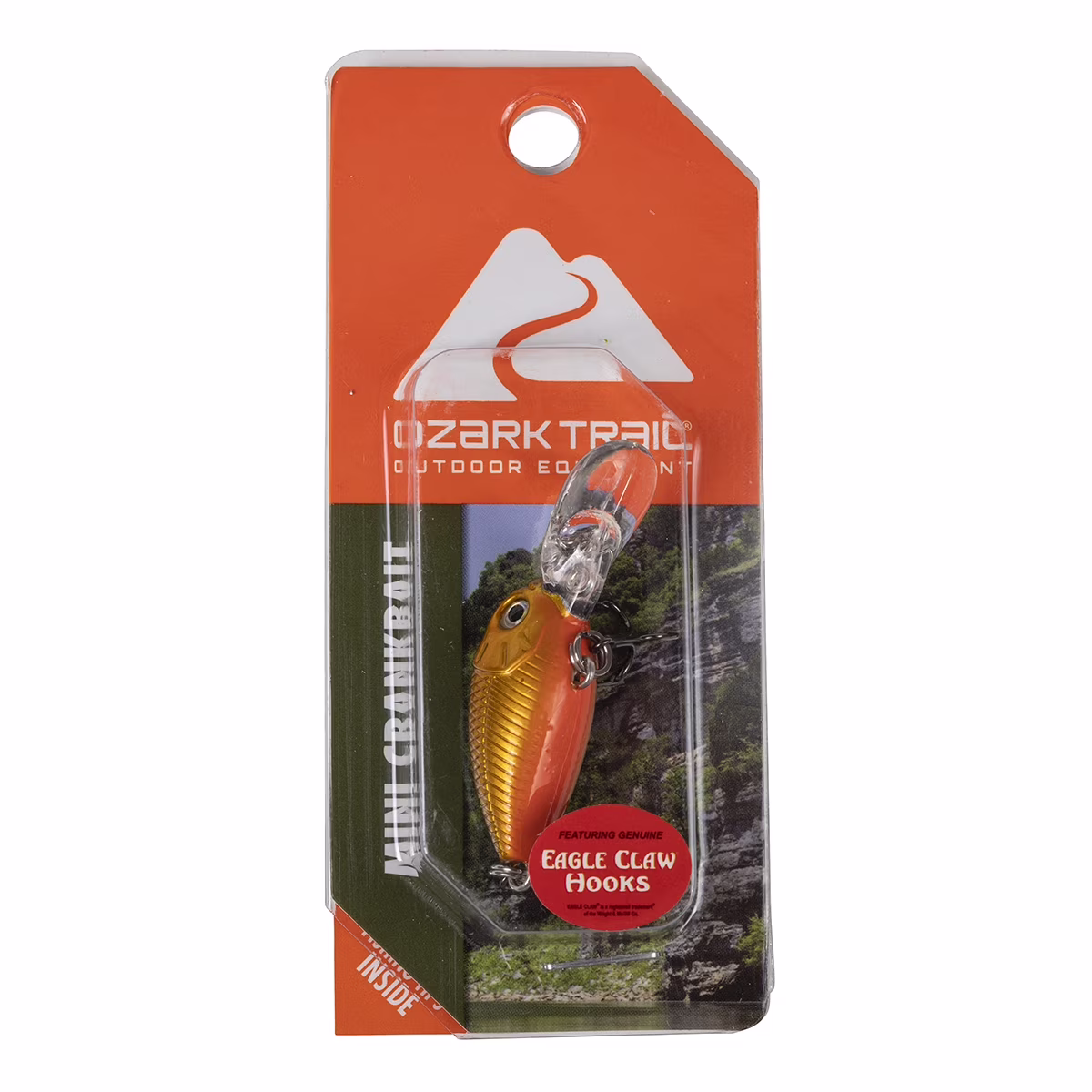 Ozark Trail Mini Crankbait Fishing Lure, Gold Black, 1/11 oz