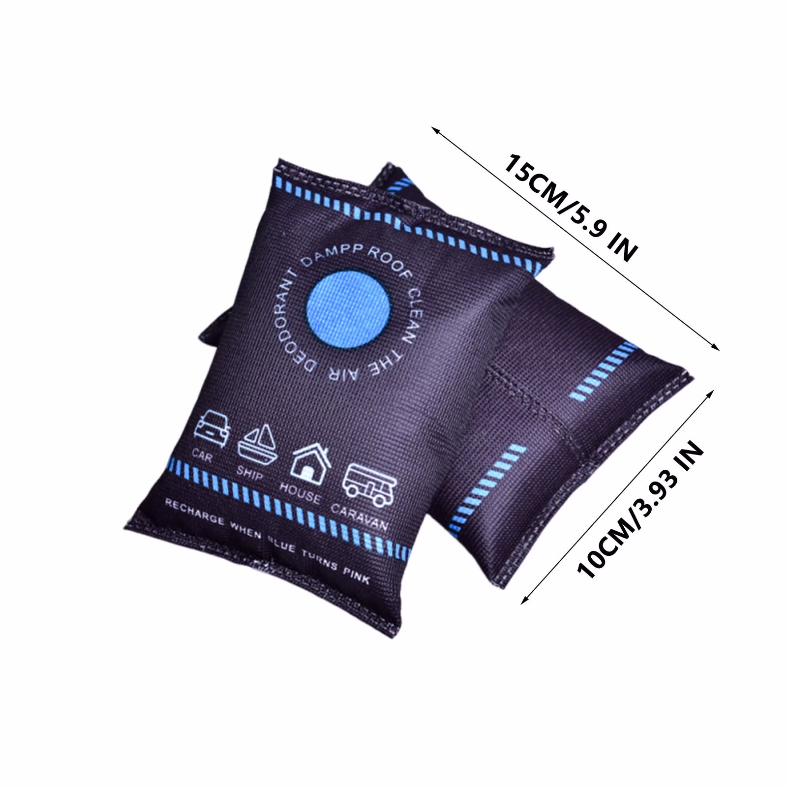 Bzdzmqm Reusable Silica Gel Desiccant Packets, Car Dehumidifier Bags for Moisture Absorption, Room Closet Dehumidifier, Rechargeable Dehumidifying Pack for Auto Vehicle Interior, Home Basement