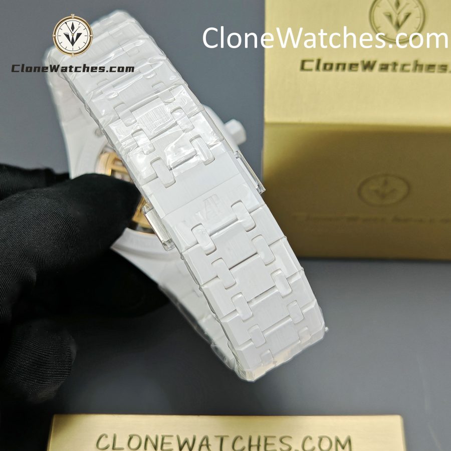 Audemars Piguet Super Clone Watches 1:1 Royal Oak White Ceramic 15500 White Dial 41MM