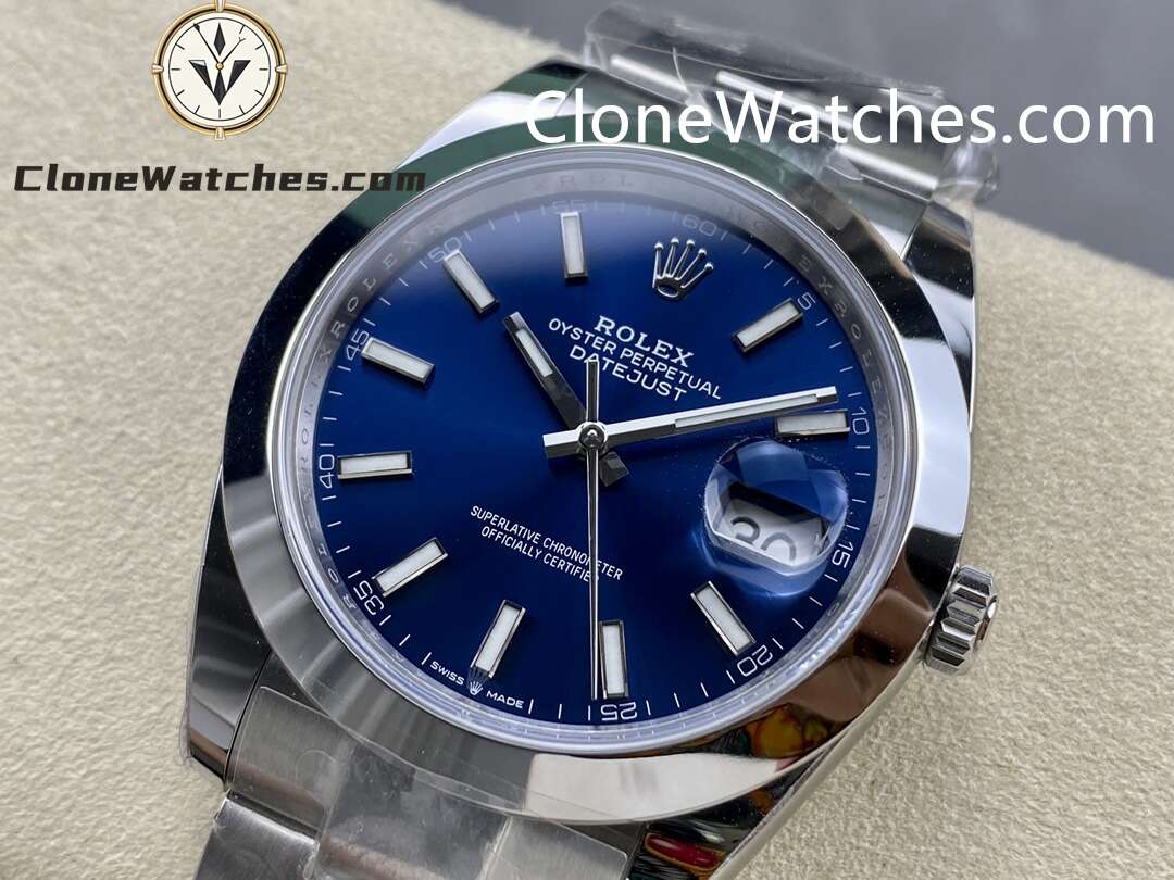 Rolex Super Clone Watches 1:1 DateJust Blue Dial M126300 – 0001 Oyster 41MM 3235 Movement