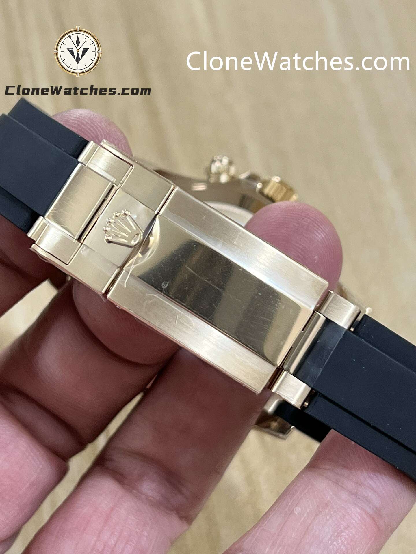 Rolex Super Clone Watches 1:1 Daytona Black Dial Rubber Strap m116518ln-0047 4130 Movement