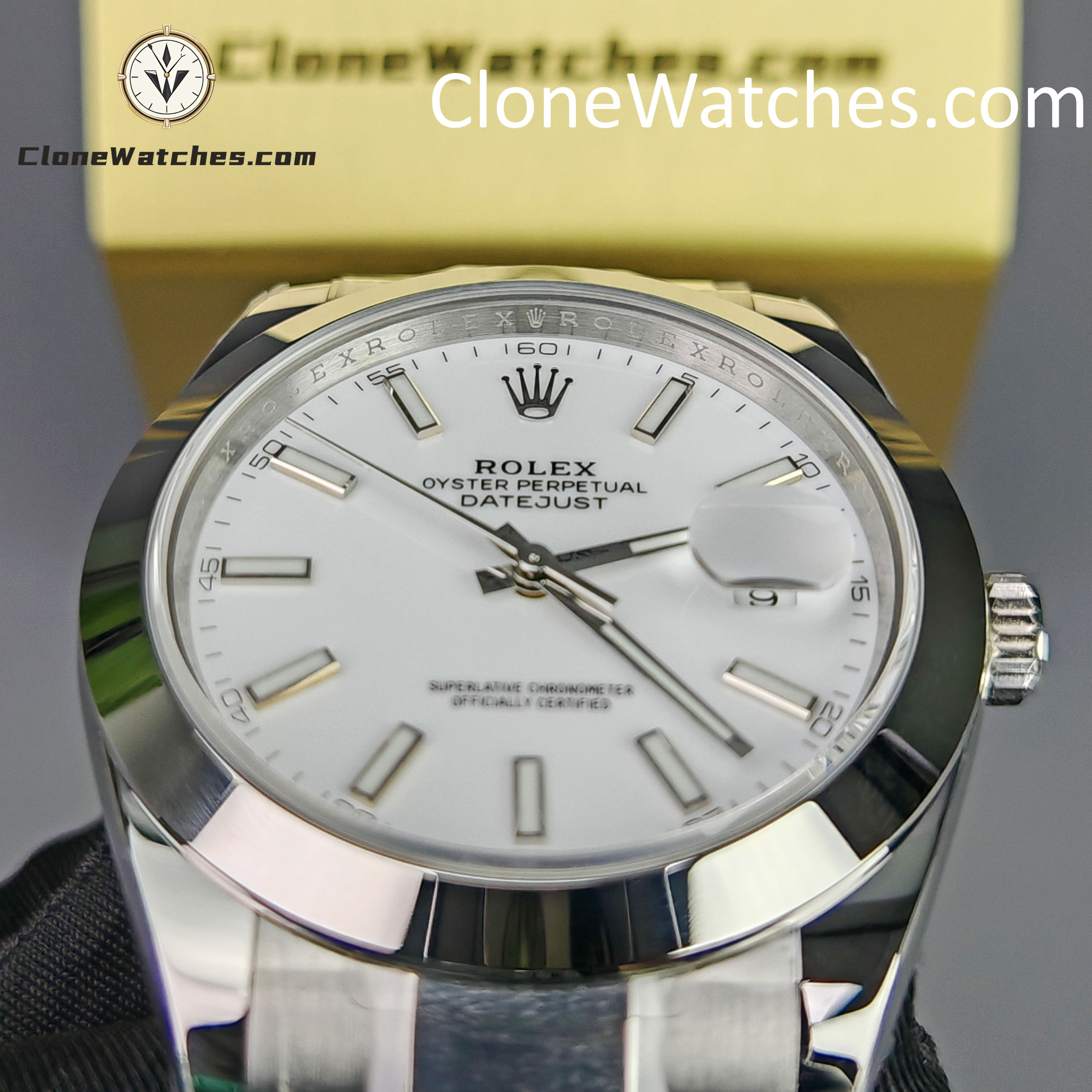 Rolex Super Clone Watches 1:1 DateJust White Dial M126300 – 0005 Oyster 41MM 3235 Movement