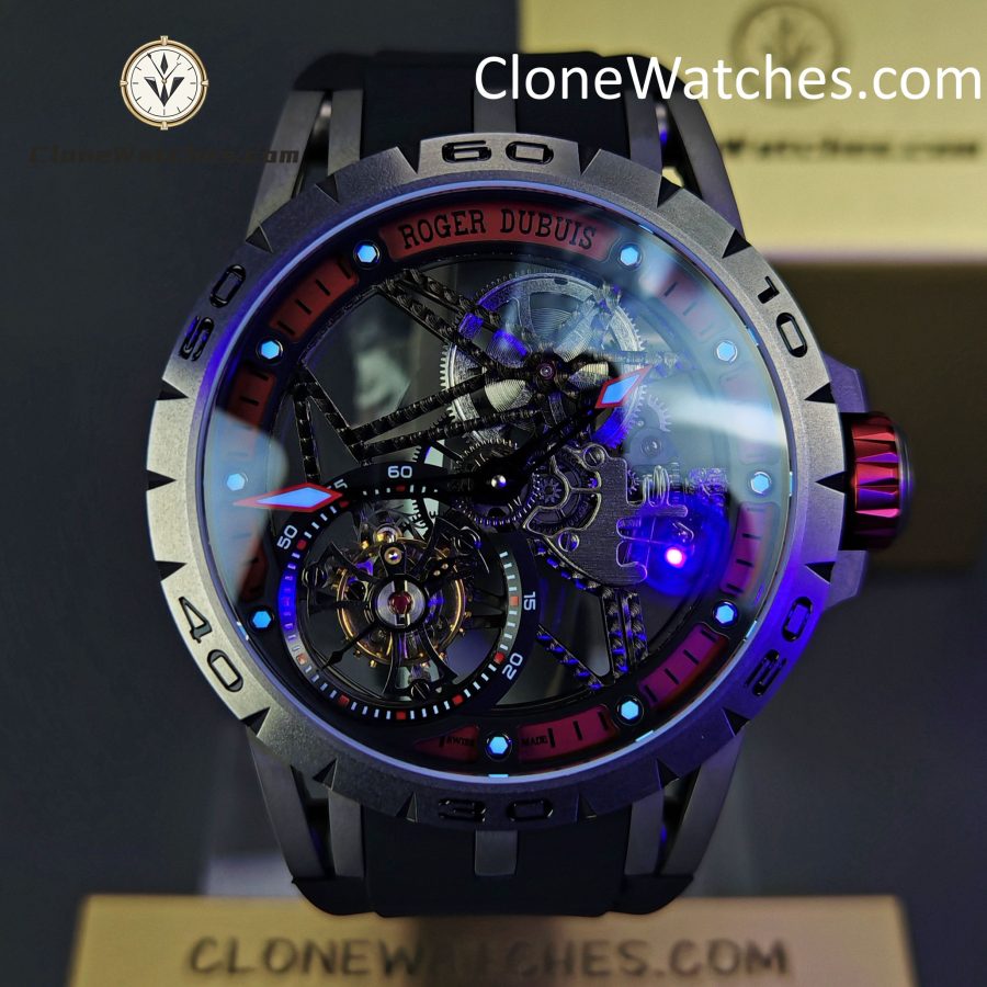 Roger Dubuis Super Clone Watches 1:1 Excalibur Spider Skeleton Tourbillon RDDBEX0545 42MM
