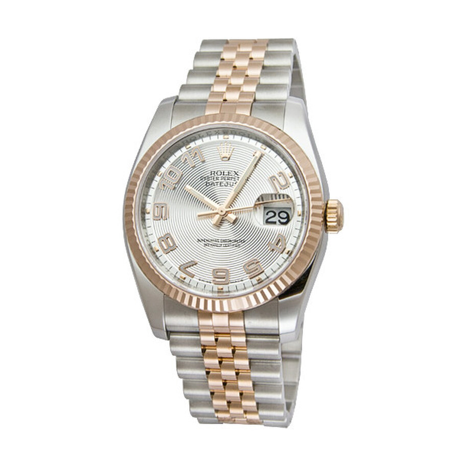 Rolex Oyster Perpetual Datejust 36 Silver Concentric Dial Stainless Steel and 18K Everose Gold Jubilee Bracelet Automatic Men s Watch 116231SCAJ（Lifetime free warranty+90-days replacement service & Refund!.）