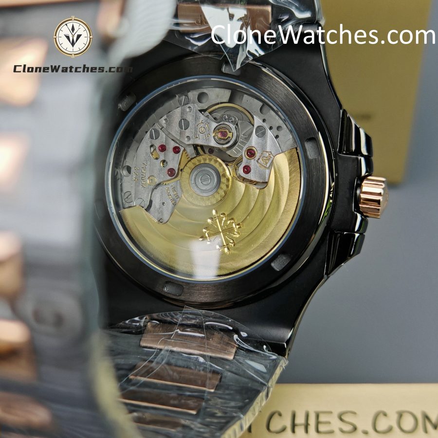 Modified Super Clone Watches 1:1 DiW Patek Philippe Nautilus 5711/1A “ROSE GOLD BLACK GRAIL”
