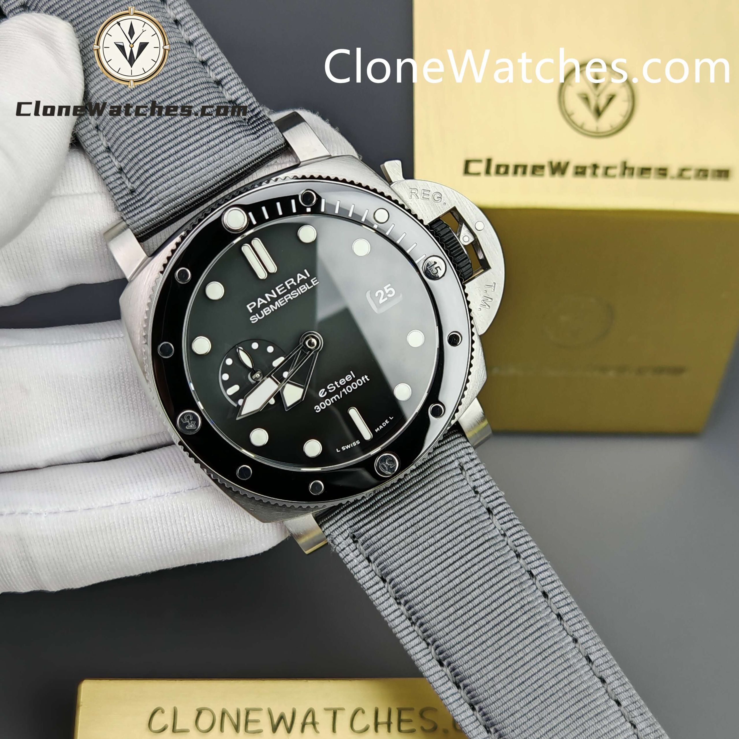 Panerai Super Clone Watches 1:1 Submersible QuarantaQuattro Grigio Roccia PAM01288