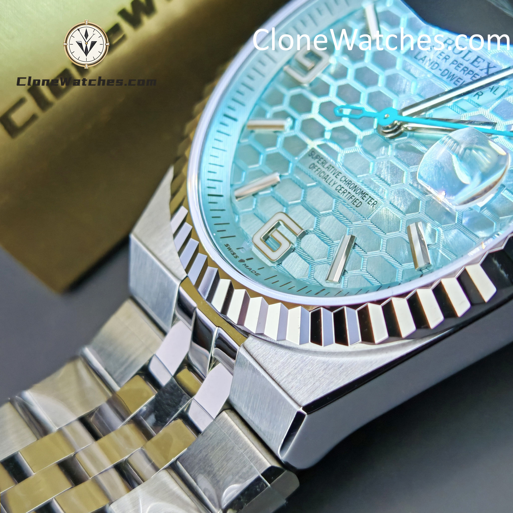 Rolex Super Clone Watches 1:1 Land-Dweller M127336-0001 Blue Dial 7135 Movement 40mm