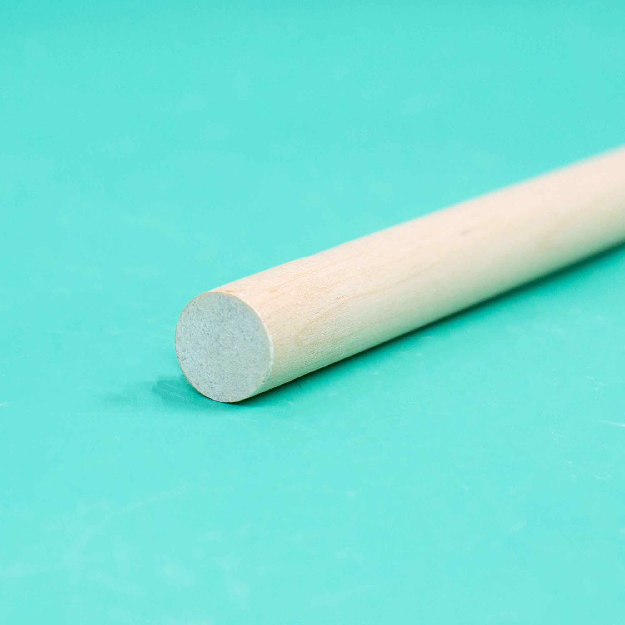 Hello Hobby Wood Dowel, 36” Long, 1/2-inch Diameter, White Ends
