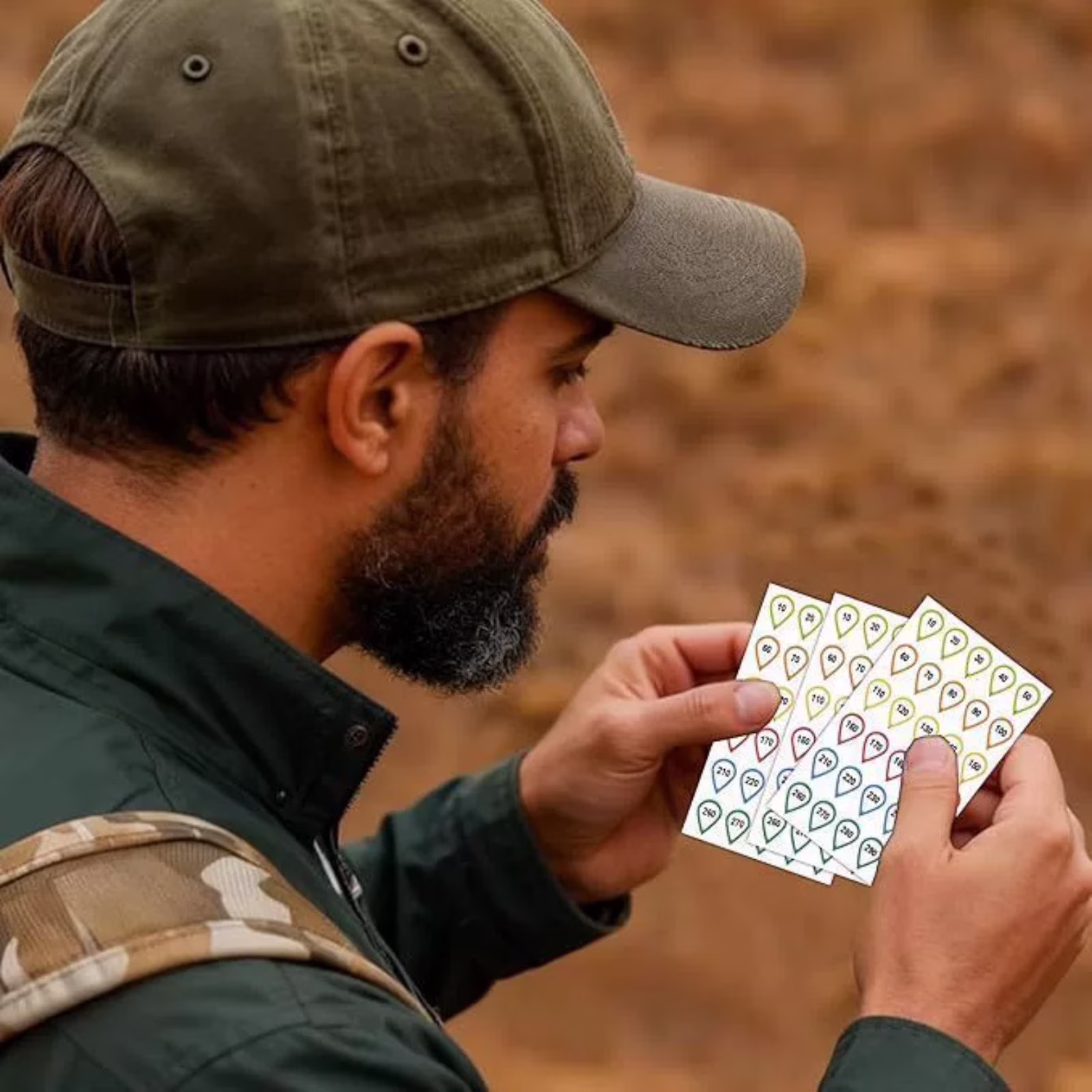 Cevemin 10 Piezas Etiquetas para Torreta de Mira - Marcadores Adhesivos de Viento y Elevación con Números de Alto Contraste para Miras de Rifle y Accesorios de Disparo