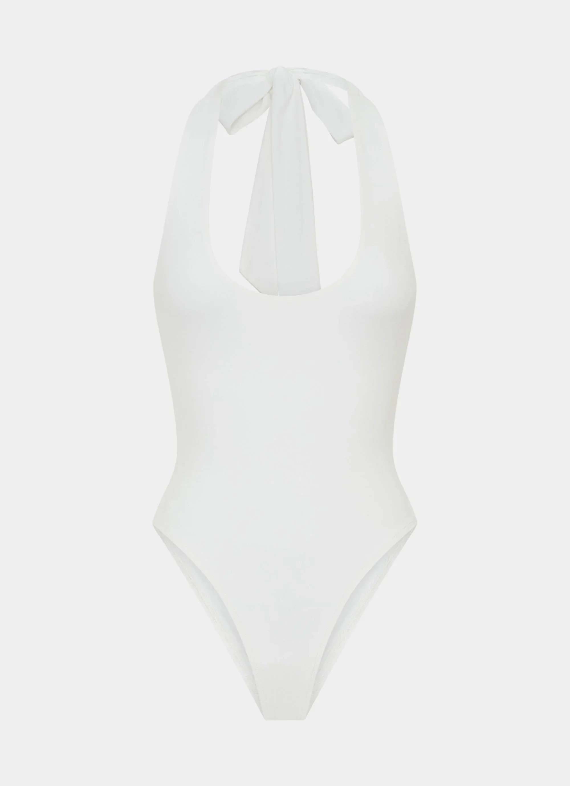 Set The Scene Halter Bodysuit - White