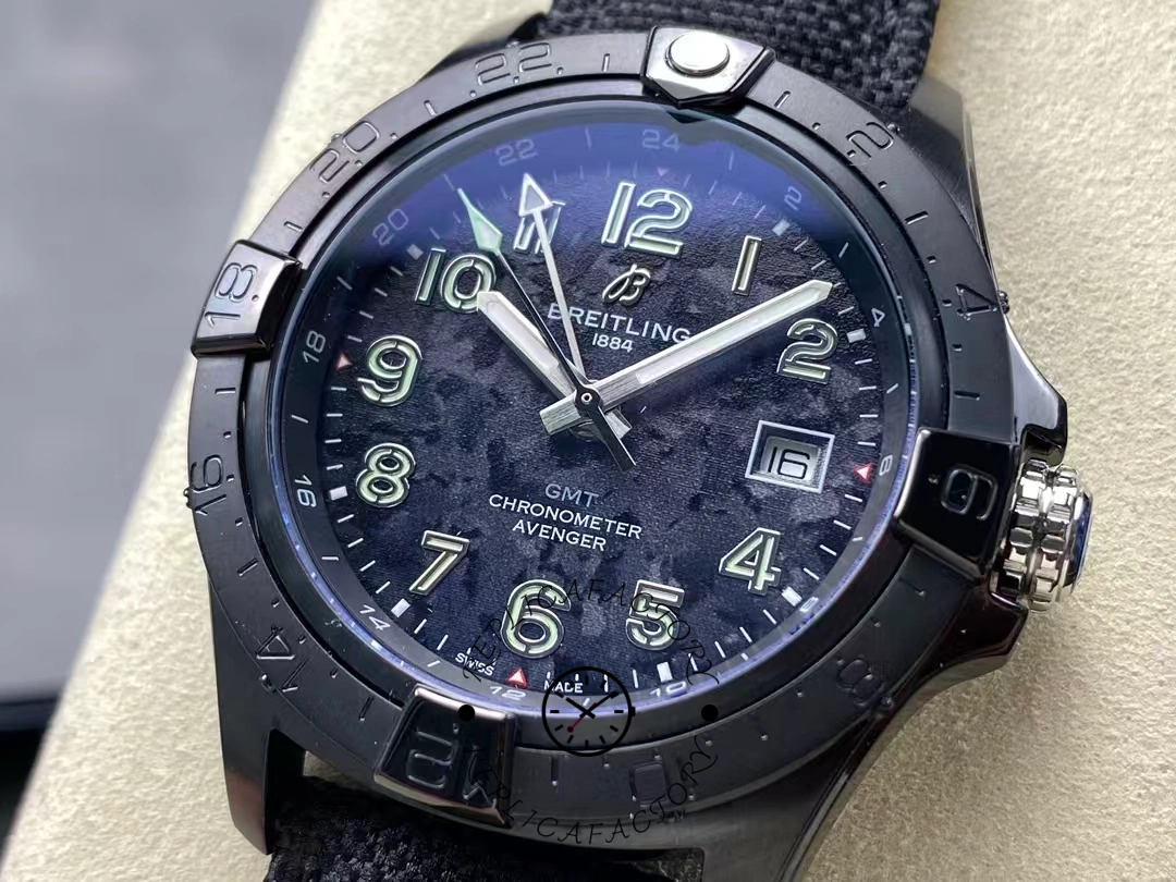 Breitling Avenger Automatic GMT Black Strap S32320101B1X1 Replica