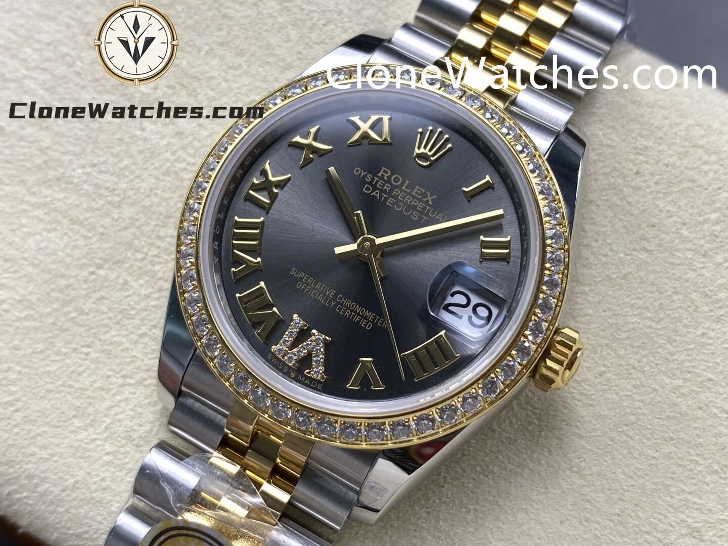 Rolex Super Clone Watches 1:1 DateJust m278383rbr-0018 Jubilee 31MM 2236 Movement