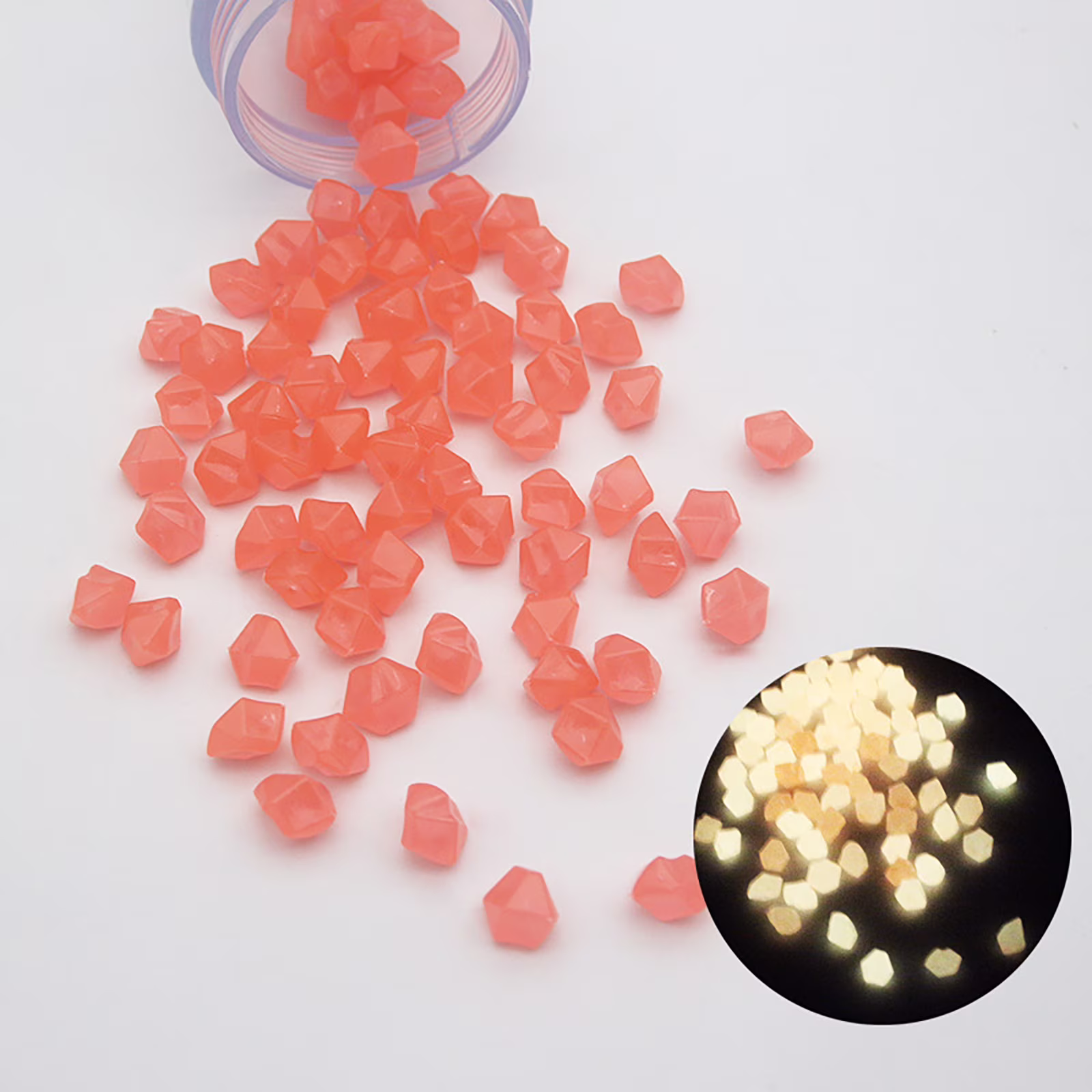 PPKVUFD Fish Tank Decorations Rocks Little Glow in The Dark Aquarium Stones Fish Turtle Tank Pebbles Gravel Garden Rocks 100Pcs