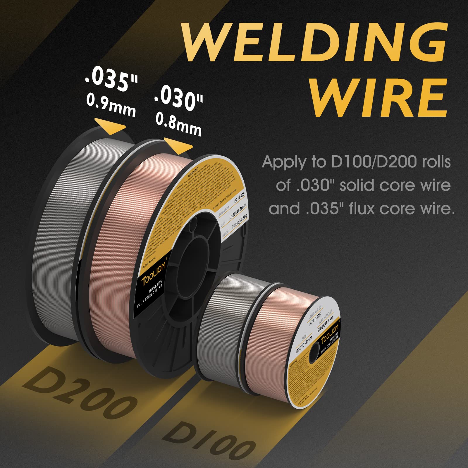 TOOLIOM 200M 3 in 1 Flux MIG Welder 110 / 220V Dual Voltage