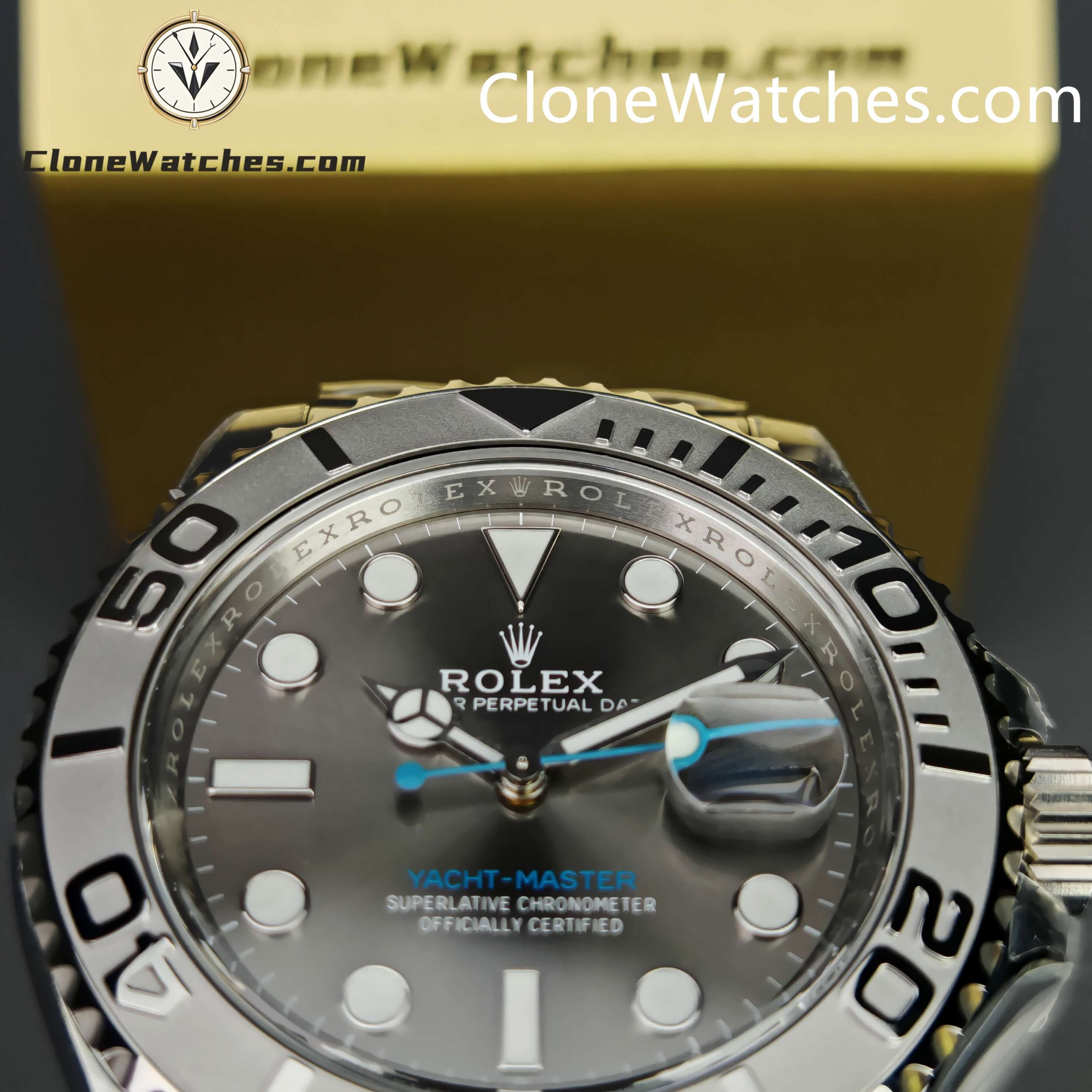 Rolex Super Clone Watches 1:1 Yacht Master Rhodium White Dial M126622-0001 3235 Movement