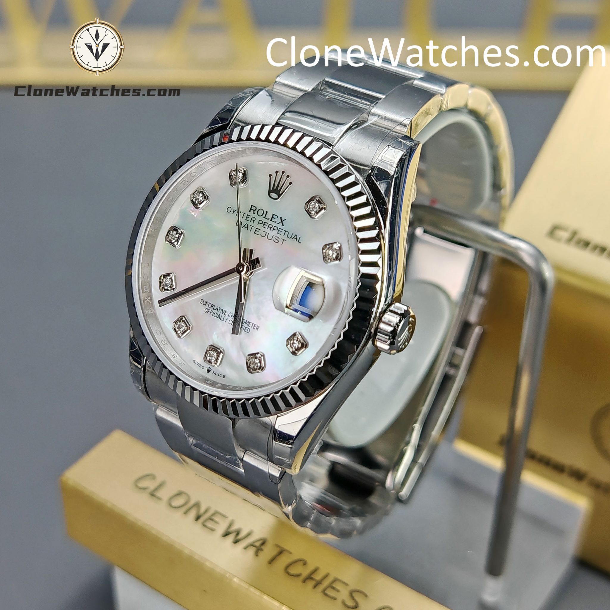 Rolex Super Clone Watches 1:1 DateJust Mother-of-Pearl Dial m126234-0020 Oyster 36MM 3235 Movement