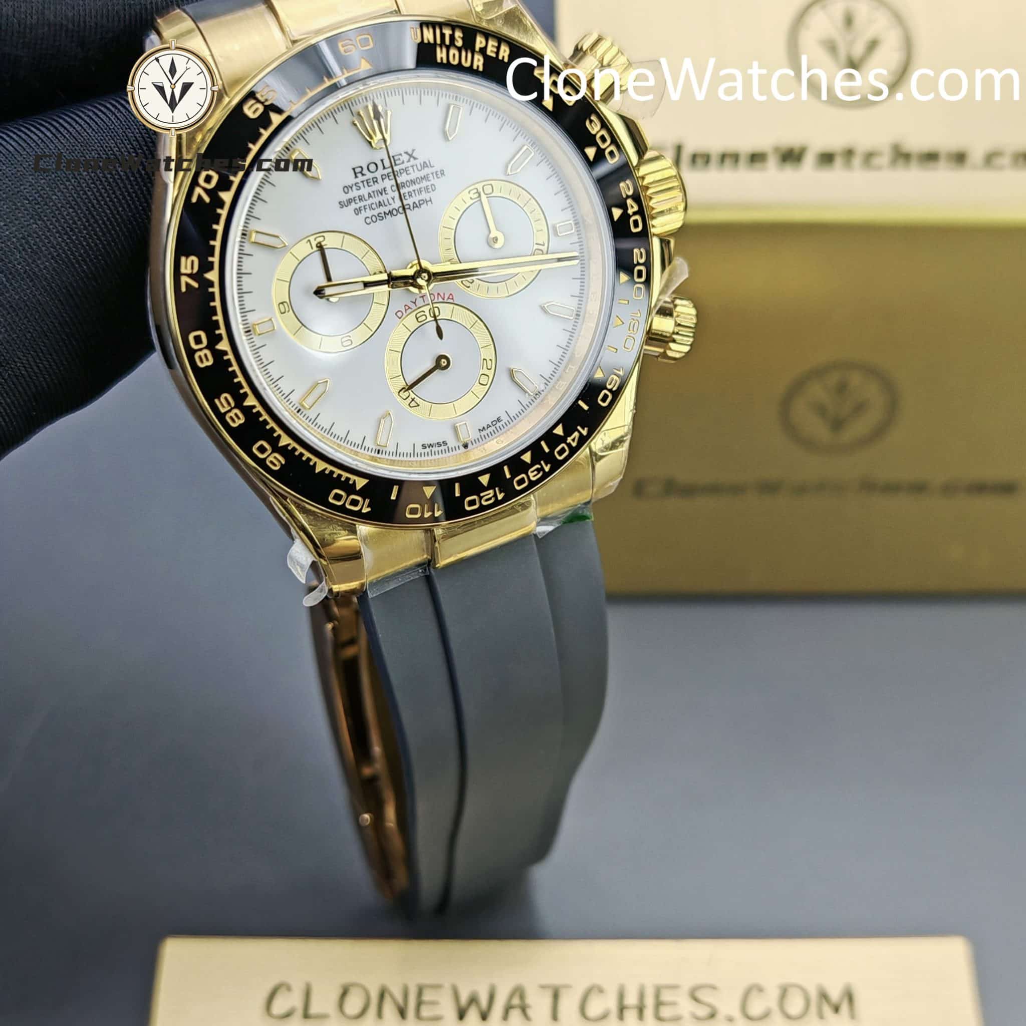 Rolex Super Clone Watches 1:1 Daytona 18K Gold M126518ln-0002 4131 Movement