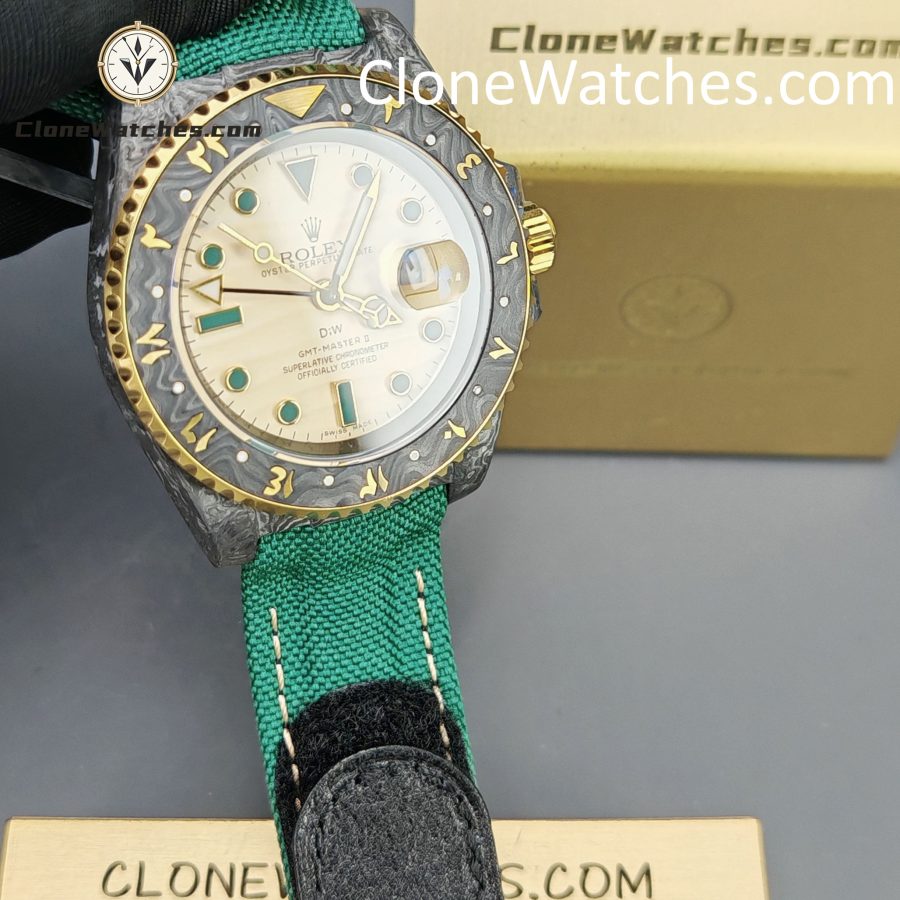 Modified Super Clone Watches 1:1 DIW Rolex GMT Master II NTPT Carbon OASIS Middle East Edition 3285 Movement