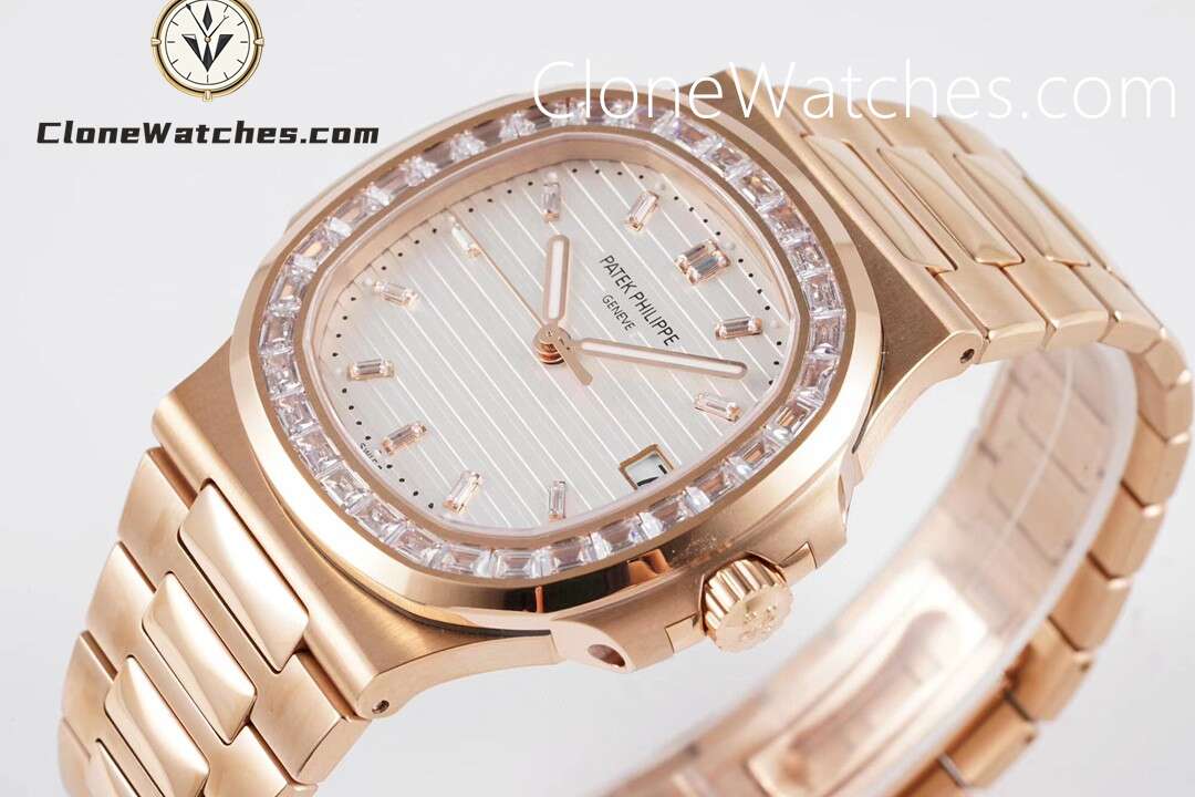 Patek Philippe Super Clone Watches 1:1 Nautilus 5711 Roles Gold Diamond Ladies Watch
