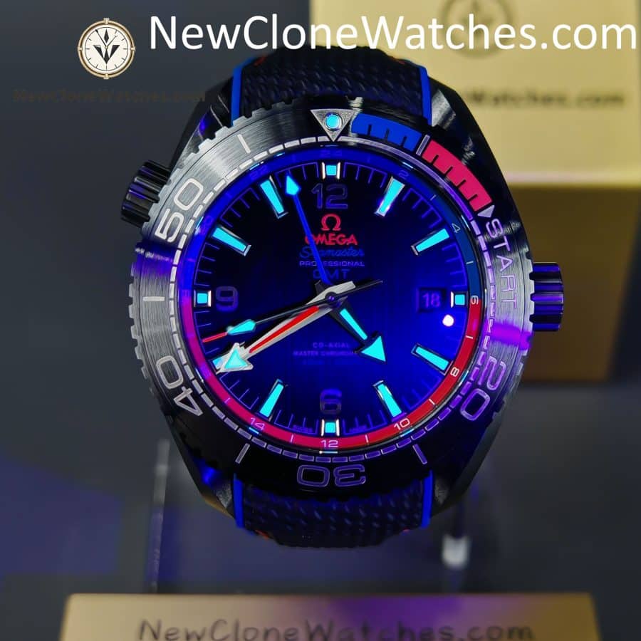 OMEGA Super Clone Watches 1:1 Seamaster Planet Ocean 600M ��ETNZ�� Deep Black 215.92.46.22.01.004 45.5MM