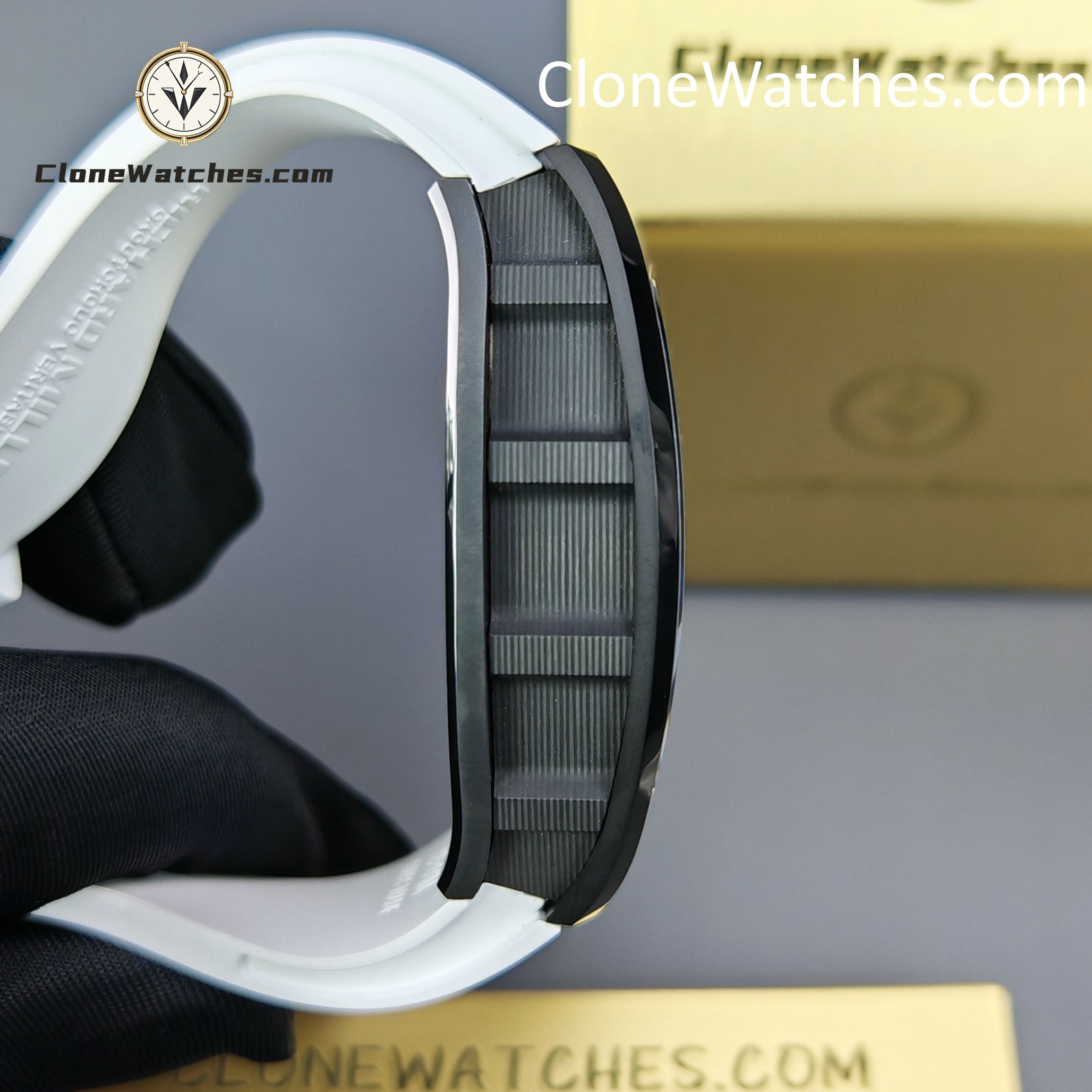 Richard Mille Super Clone Watches 1:1 RM 68 -01 Tourbillon Cyril Kongo White Strap