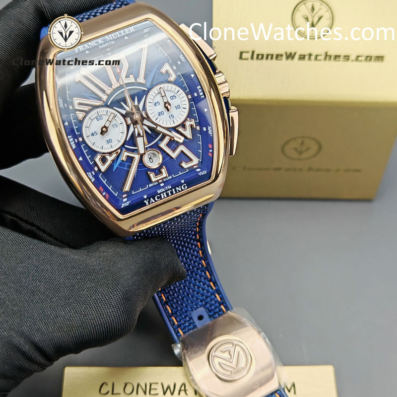 Franck Muller Super Clone Watches 1:1 V45 Blue Dial Yachting