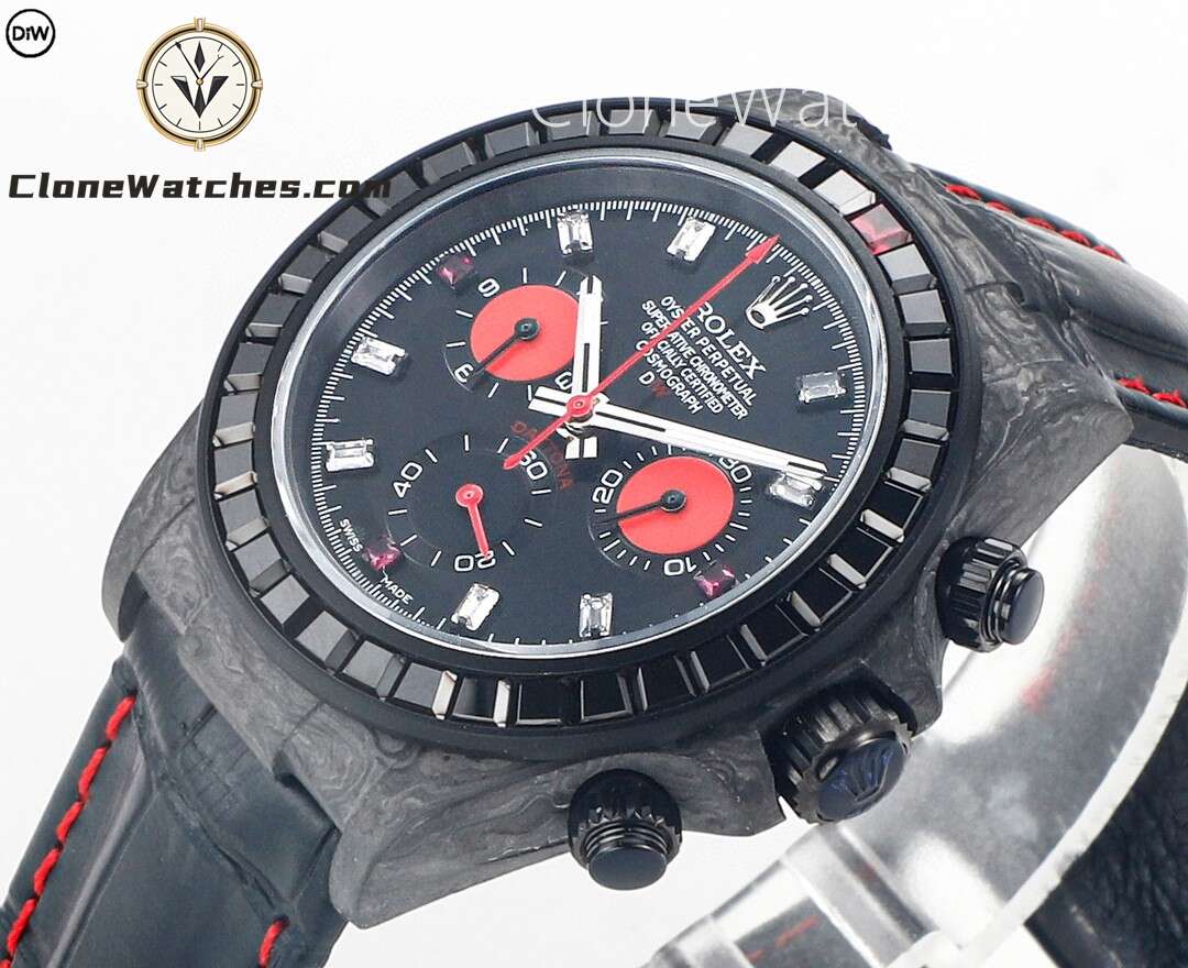 Modified Super Clone Watches 1:1 DiW Rolex Daytona Carbon Fiber RAINBOW BLACK