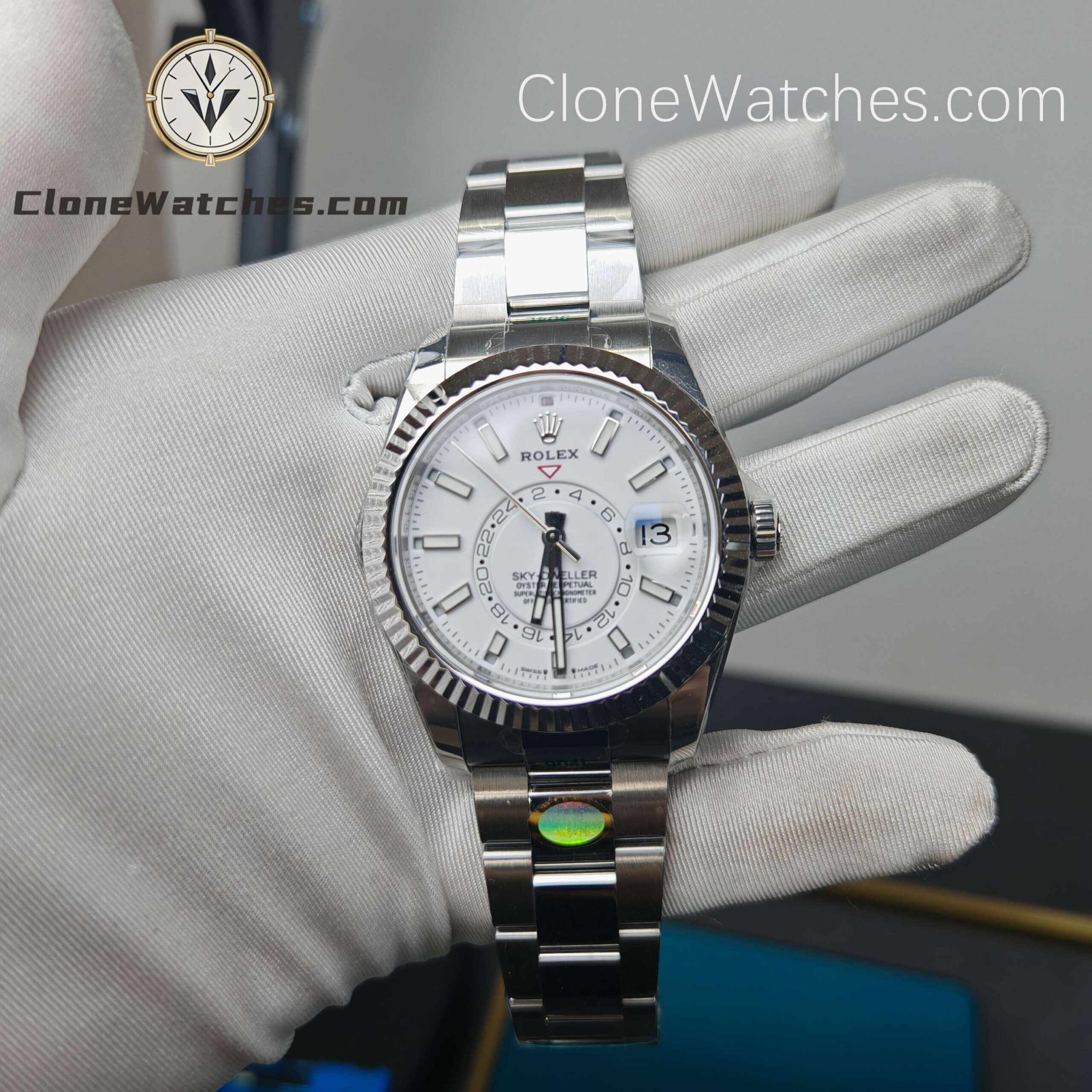 Rolex Super Clone Watches 1:1 Sky Dweller White Dial Oyster M336934 9002 Movement