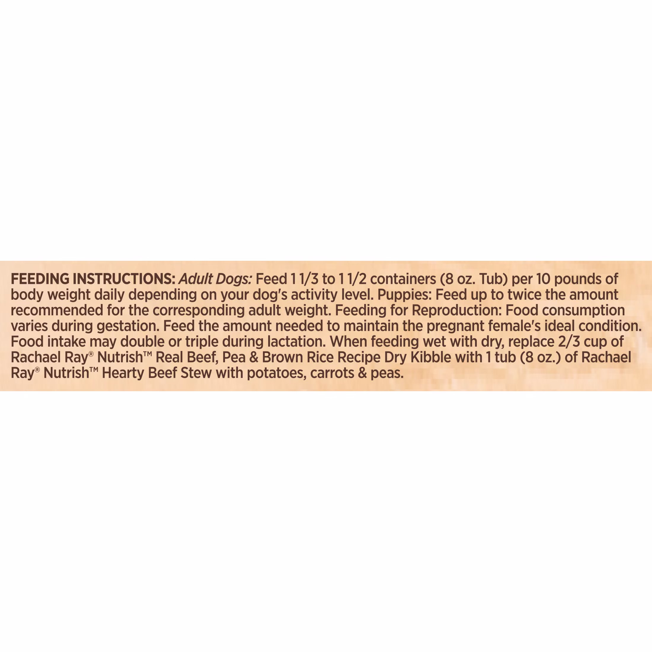 Rachael Ray Nutrish Wet Dog Food, Hearty Beef Stew Recipe, 8 oz. Tub