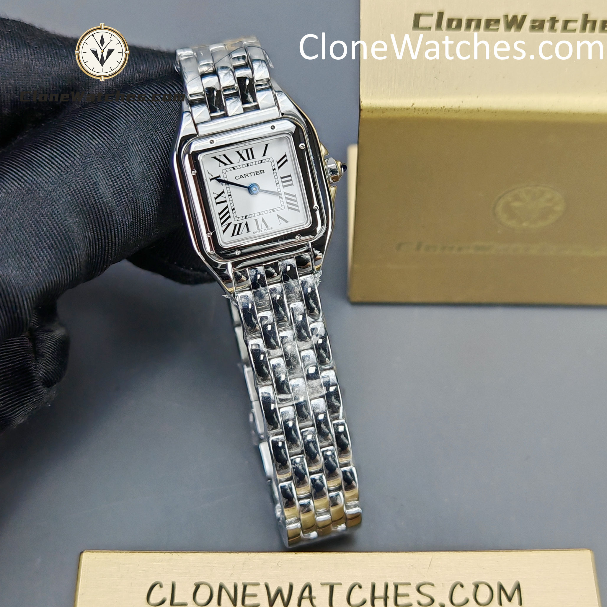 Cartier Super Clone Watches 1:1 PANTHÈRE DE CARTIER White Dial 22mm*30mm WSPN0006