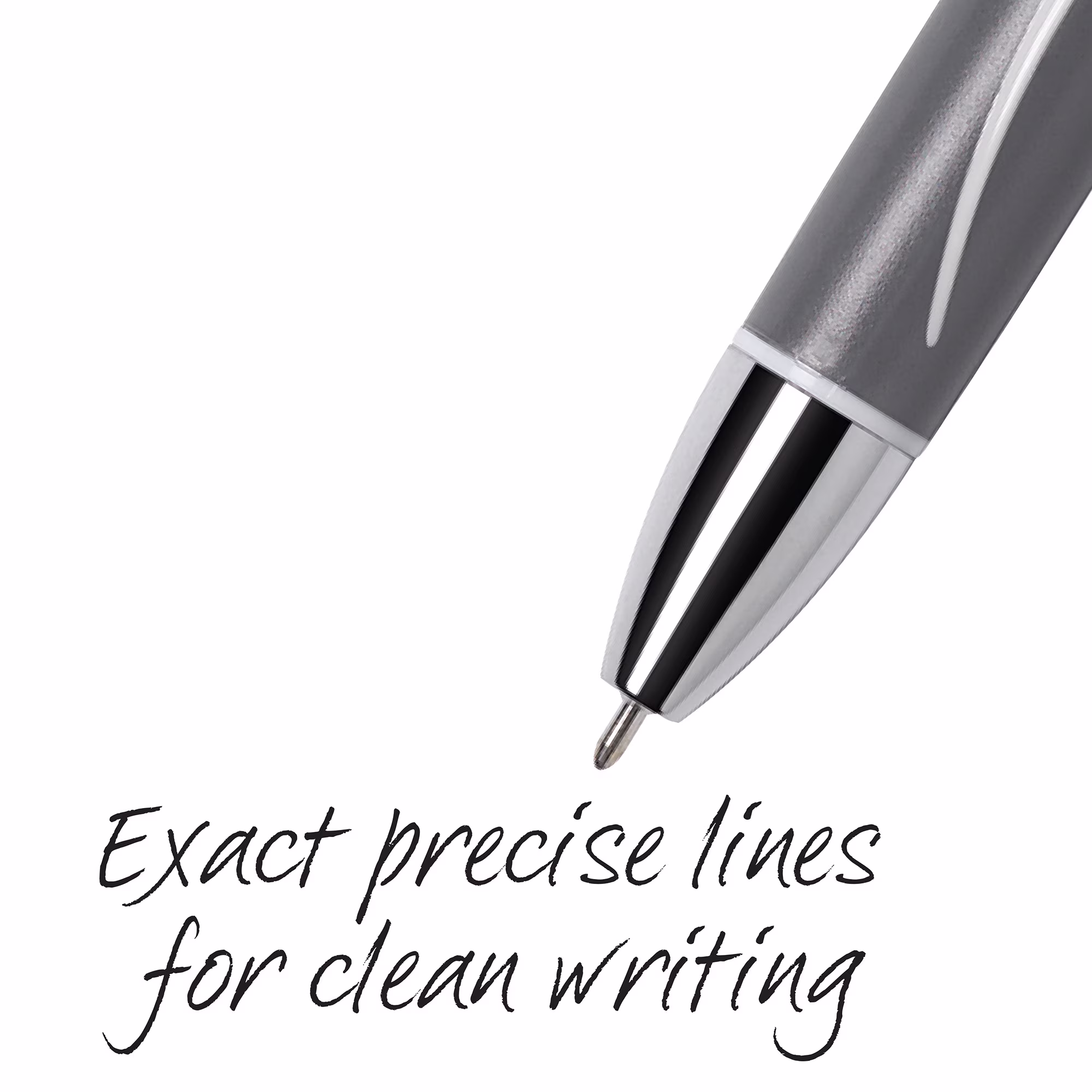 BIC Glide Exact Retractable Ballpoint Pens, Fine Point, 0.7 mm, Black Ink, 3 Count