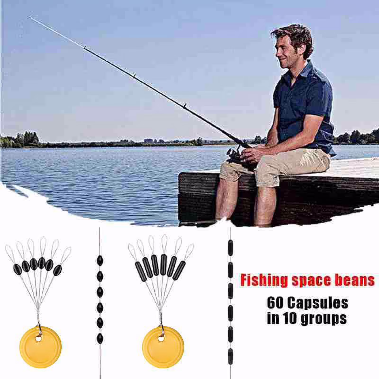 Fishing Bobber Stopper Float Line Olive Shape Space Stopper Bean Nice W8K4