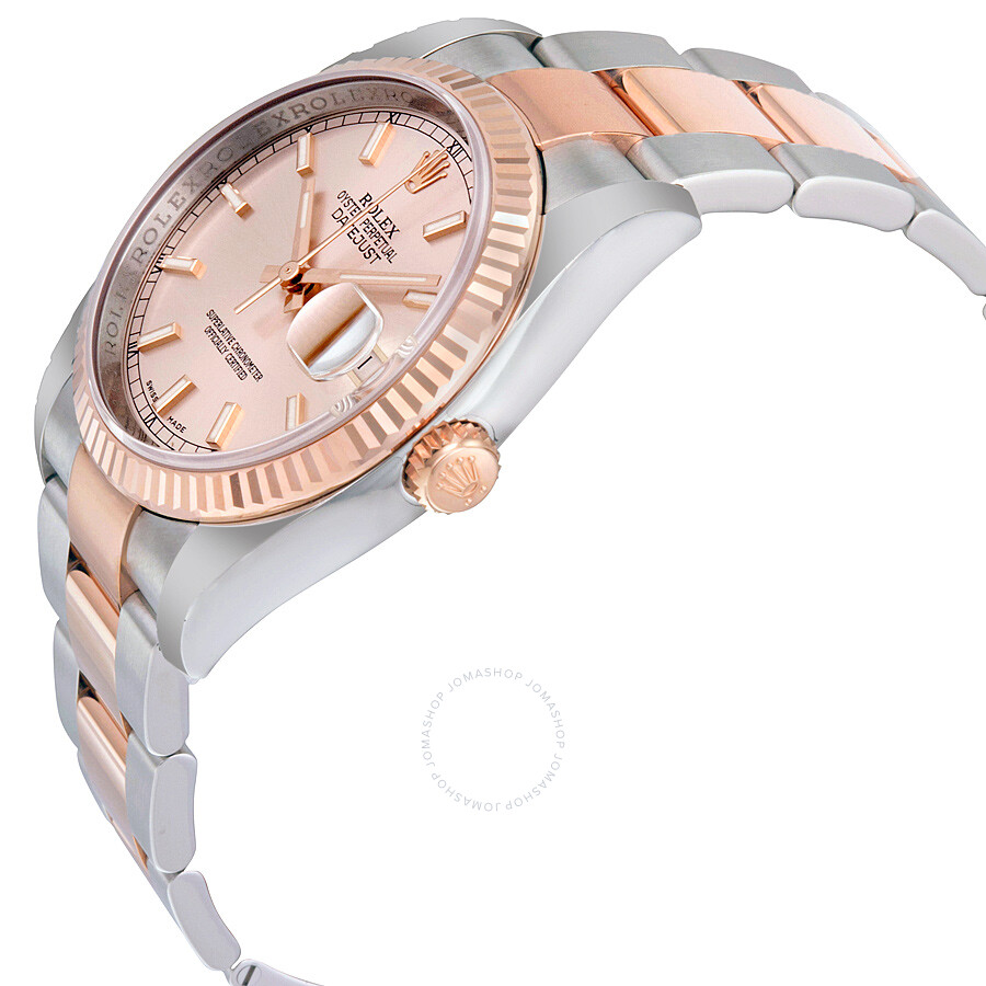Rolex Oyster Perpetual Datejust 36 Pink Champagne Dial Stainless Steel and 18K Everose Gold Bracelet Automatic Men s Watch 116231PSO（Lifetime free warranty+90-days replacement service & Refund!.）