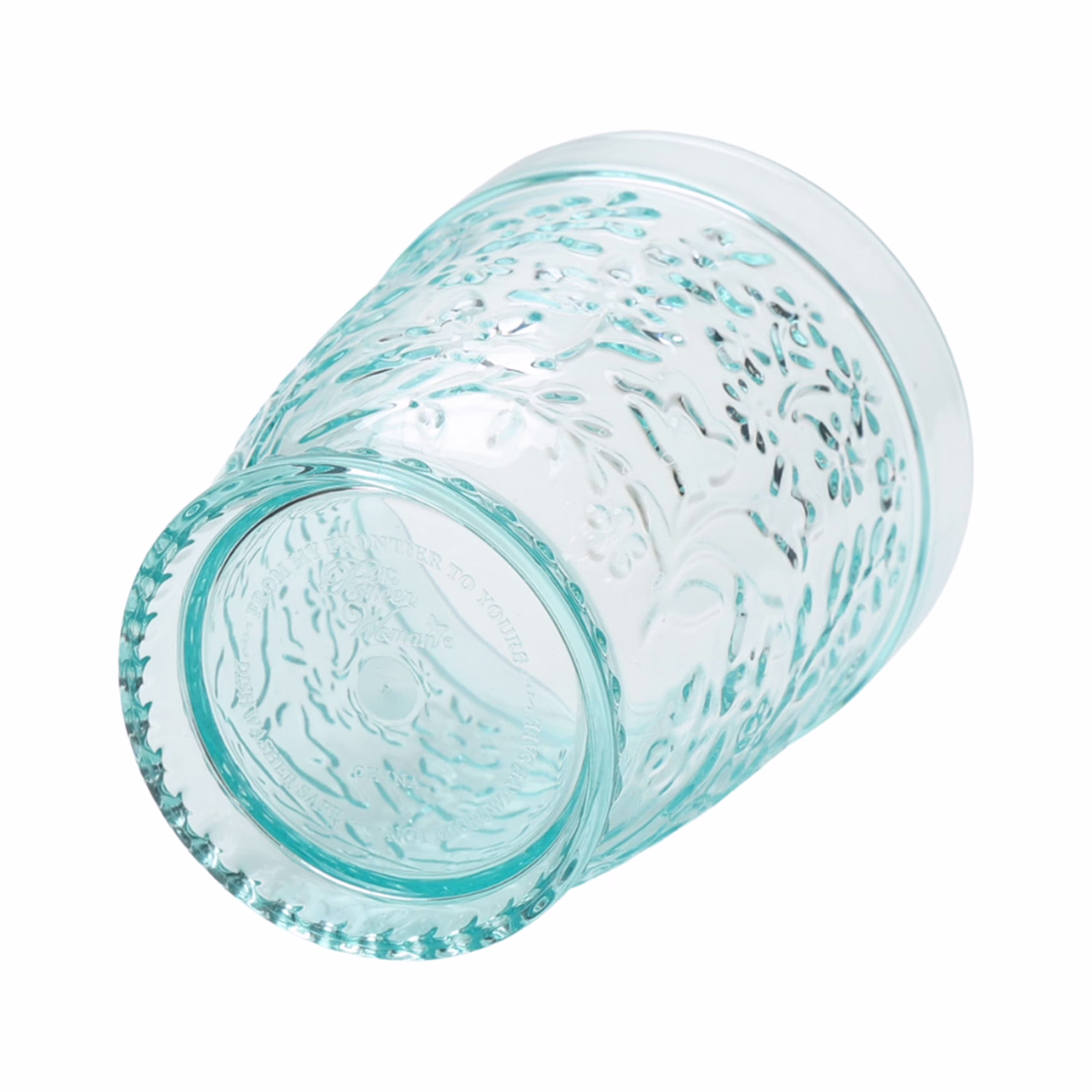 (2 pack) The Pioneer Woman Ditsy 16 oz Embossed Tritan Plastic Tumbler, Teal