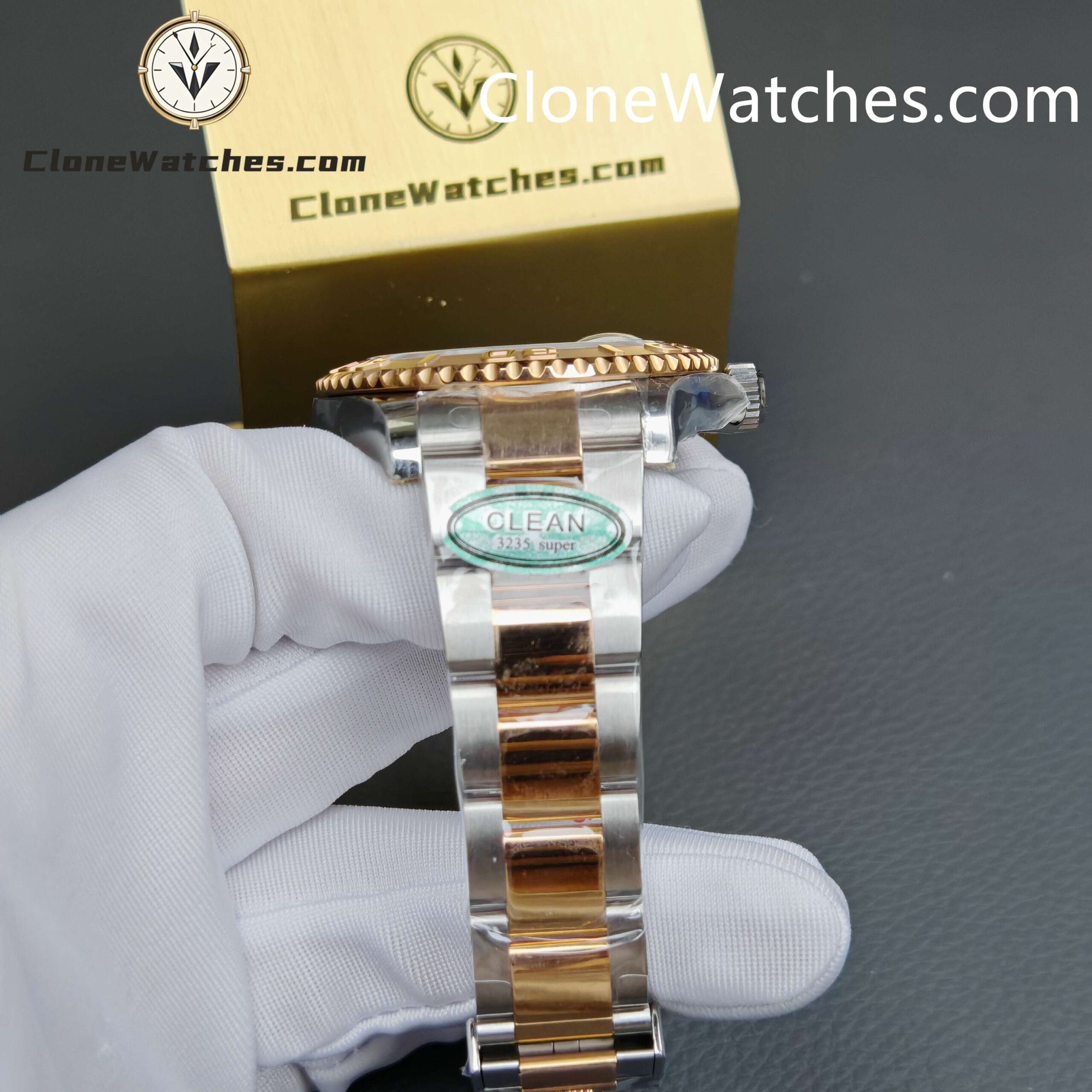 Rolex Super Clone Watches 1:1 Yacht Master Rose Gold Black Dial M126621-0002 3235 Movement