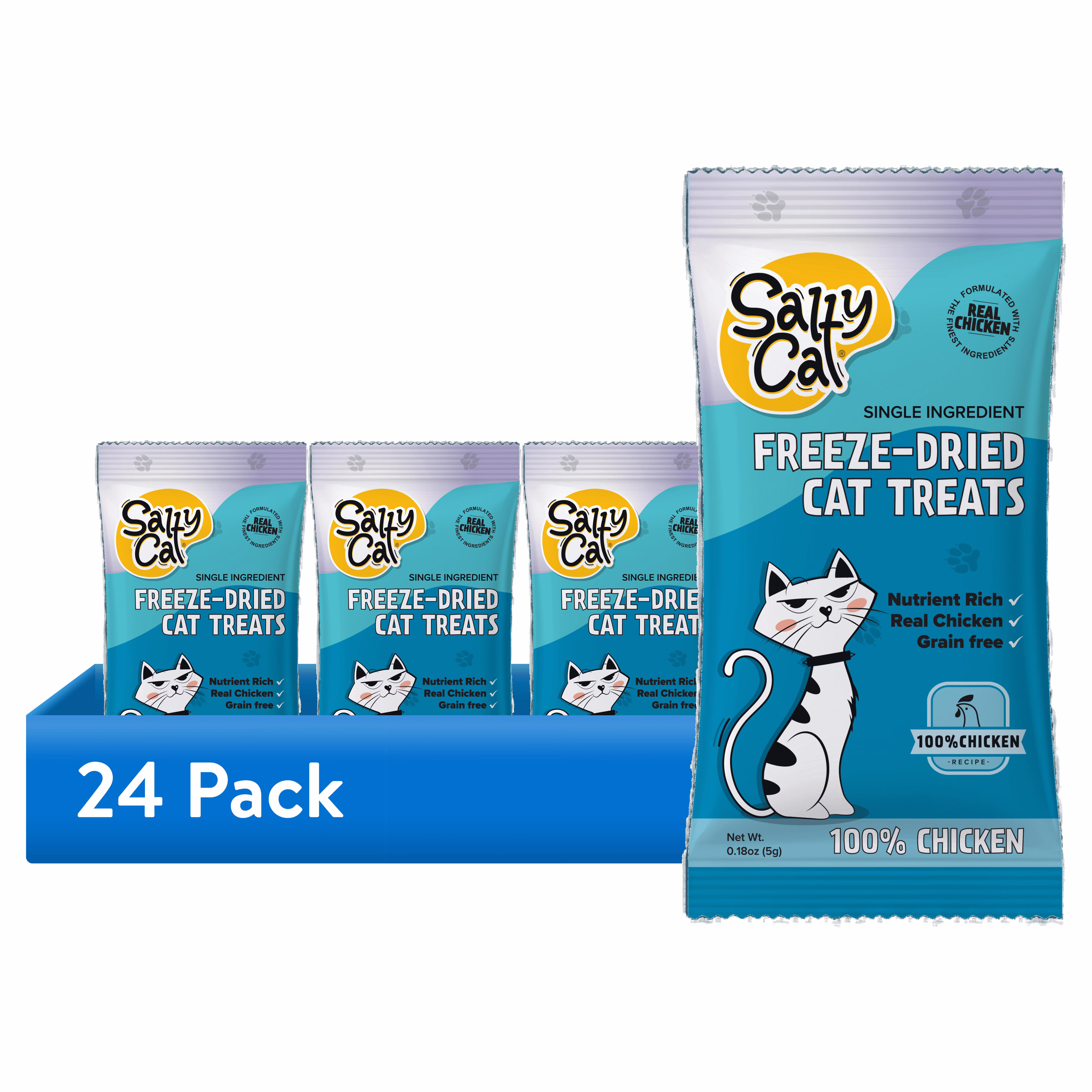 Salty Cat Freeze-Dried Chicken Cat Treats, 5g Bag