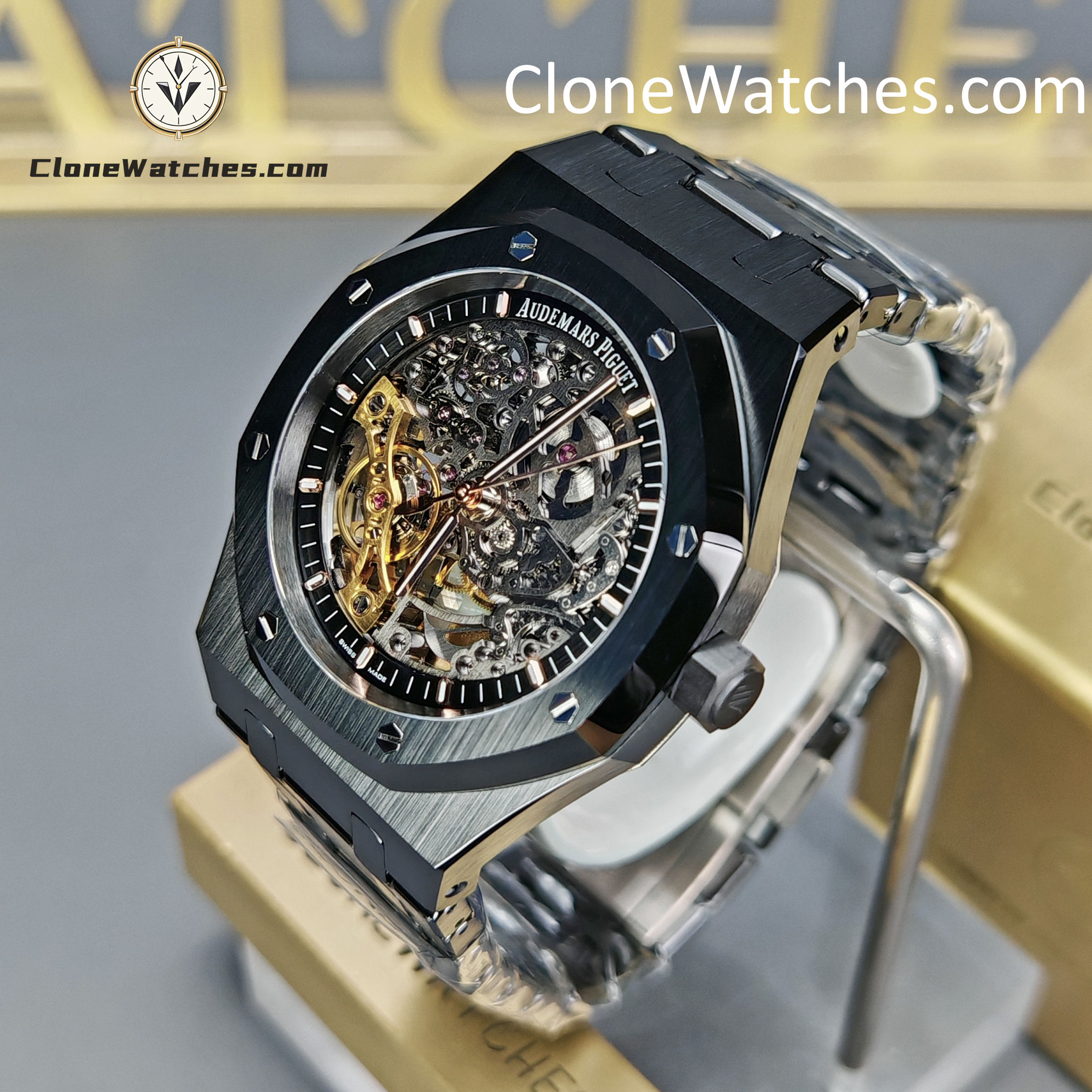 Audemars Piguet Super Clone Watches 1:1 Royal Oak 15416 Skeleton Dial