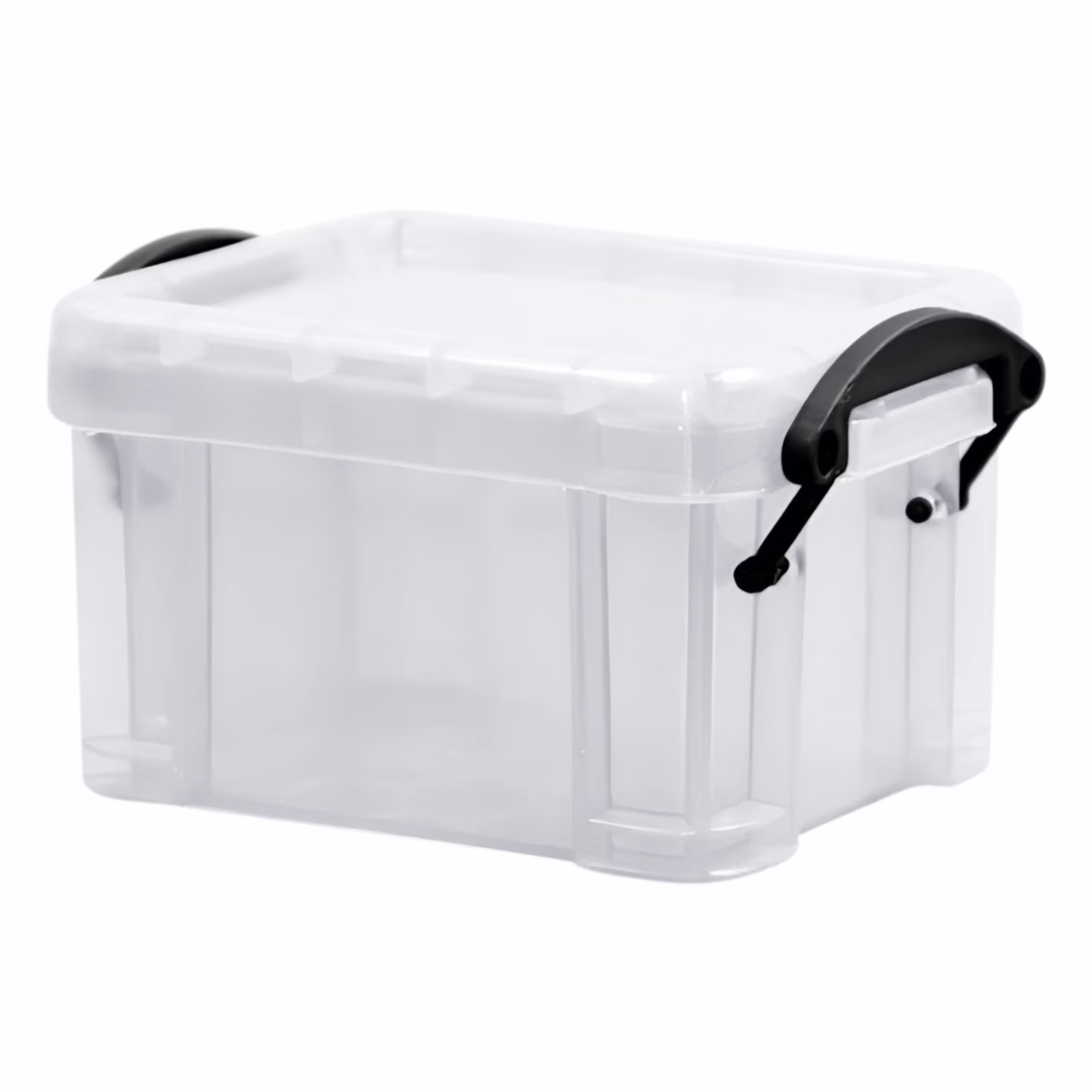 Luoshdecor Mini Plastic Storage Box with Locking Lids,Clear Arts and Crafts Organizer for Crafts, Stationery, Jewelry, Sewing