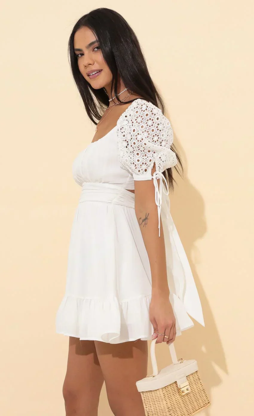 Baby Doll Dress in White