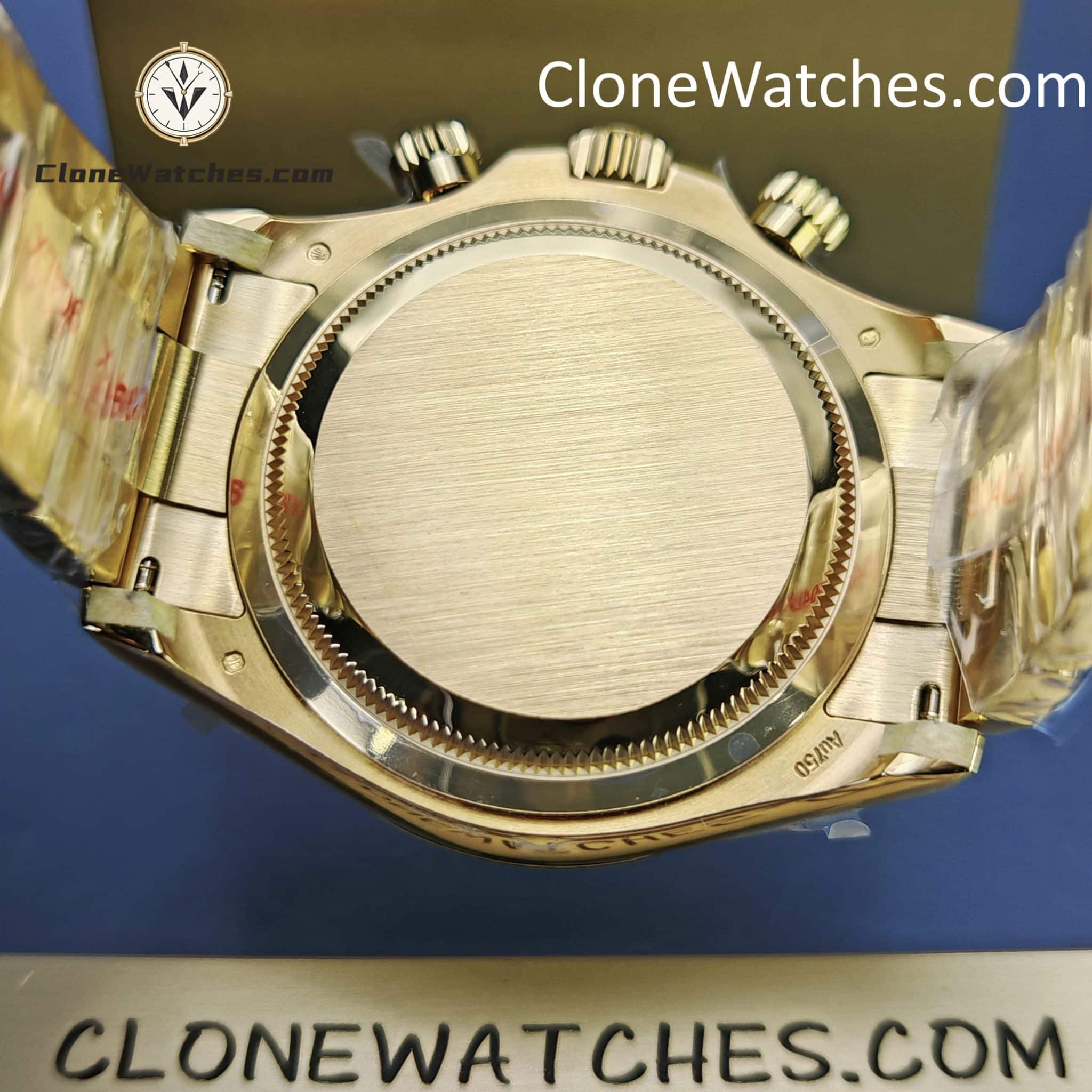 Rolex Super Clone Watches 1:1 Daytona 18K Gold White Dial M126508-0001 4131