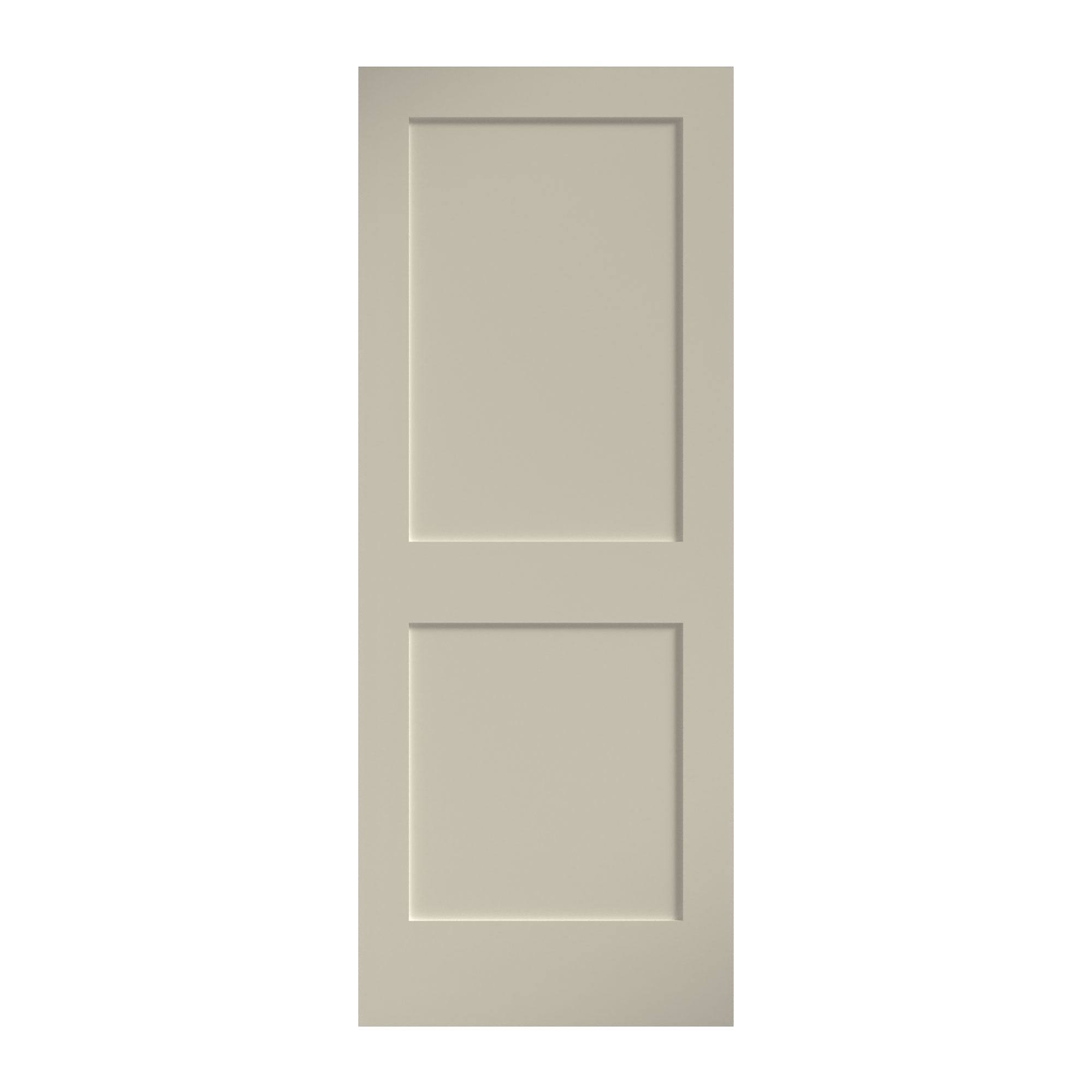 EightDoors 30 in. x 80 in. x 1-3/8 in. Shaker White Primed 2-Panel Solid Core Wood Interior Slab Door