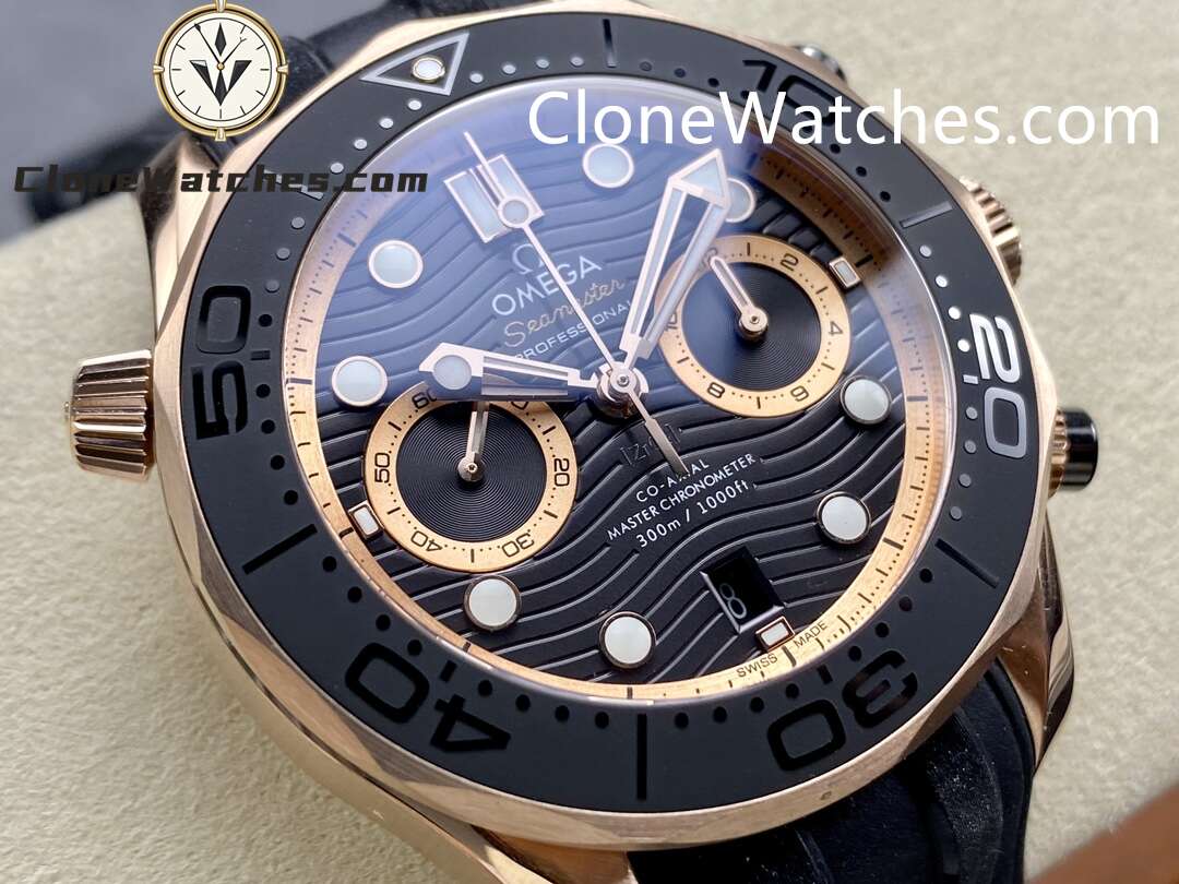 OMEGA Super Clone Watches 1:1 Seamaster Diver 300M Rose Gold 210.62.44.51.01.001 44MM
