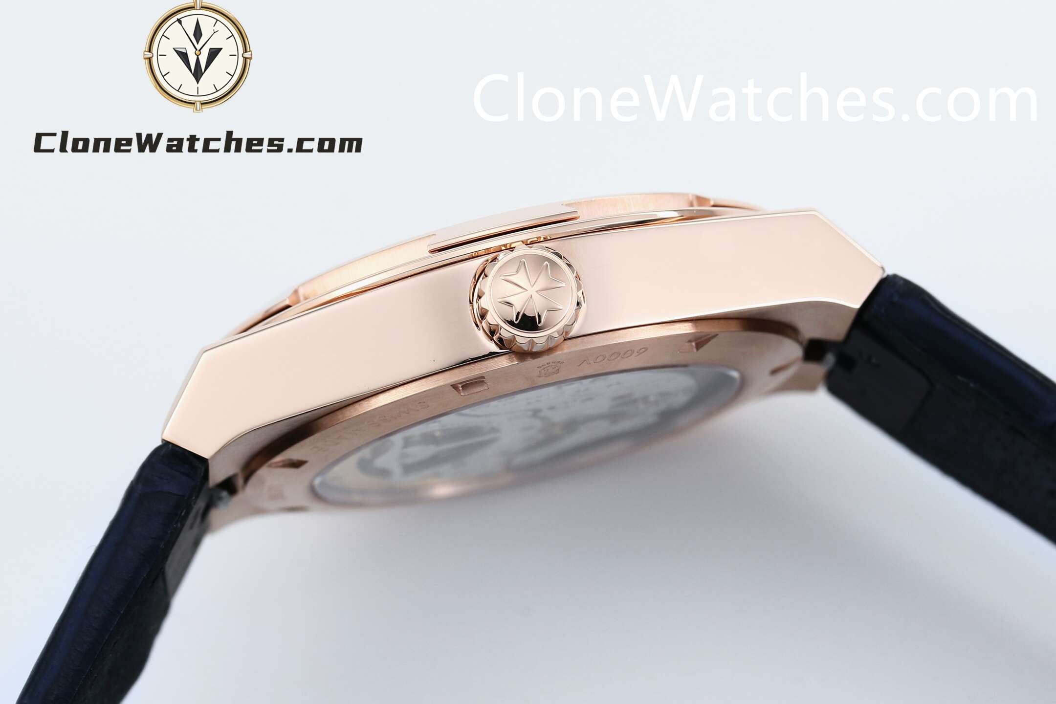 Vacheron Constantin Super Clone Watches 1:1 Overseas Rose Gold Tourbillon 6000V/210R-B733 42.5MM Leather Strap