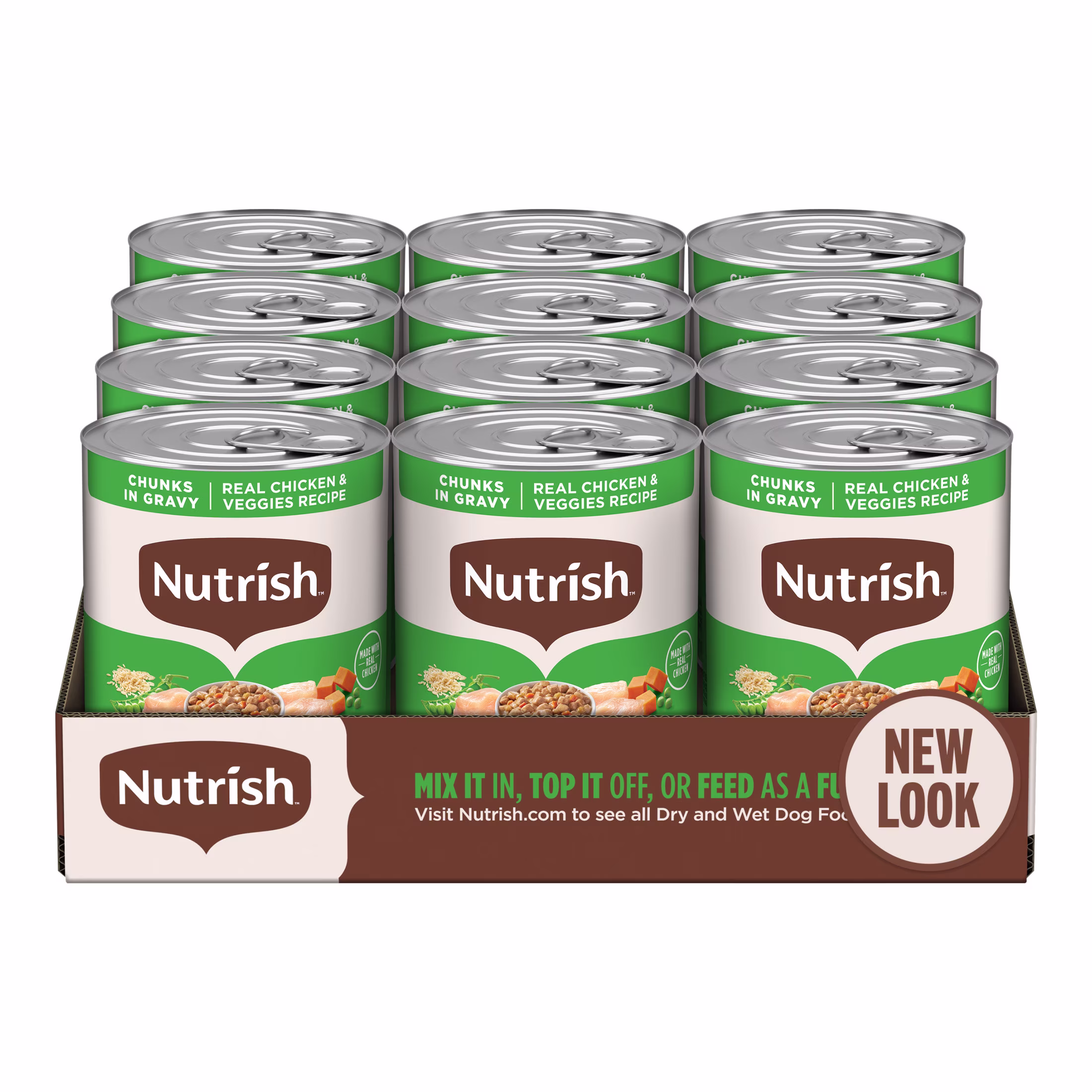 Rachael Ray Nutrish Chunks in Gravy Wet Dog Food, Real Chicken & Veggies Recipe, 13 oz. Can