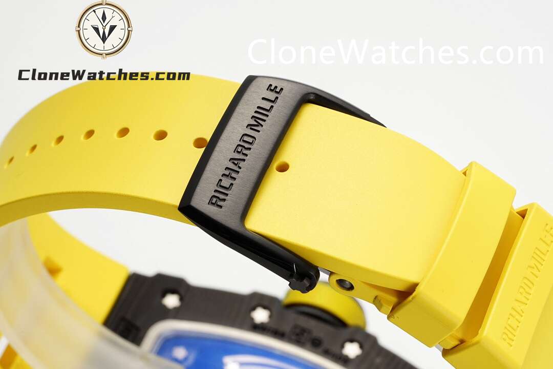 Richard Mille Super Clone Watches 1:1 RM 035 – 02 NTPT Carbon Fiber Yellow Rubber Strap