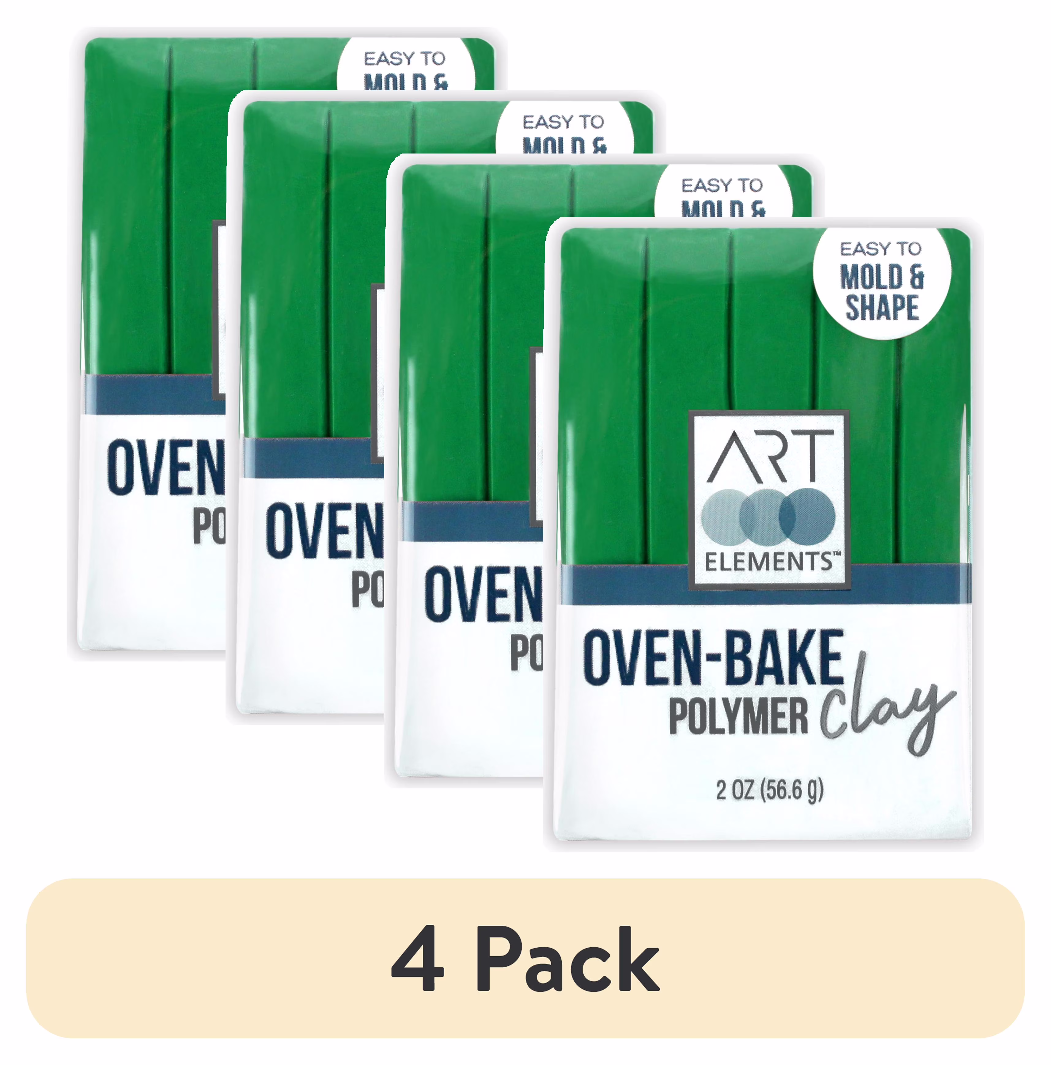 (2 pack) ArtSkills - Art Elements Oven Bake Polymer Clay, 2oz, Bisque